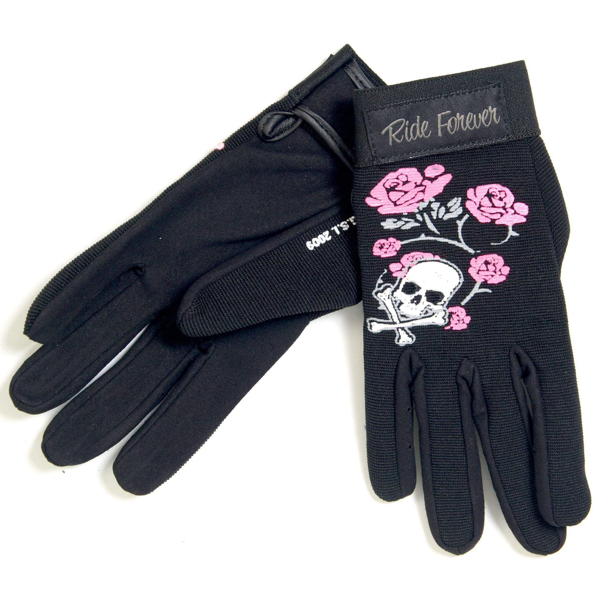 Hot Leathers Womens Motorcycle Powersports Gloves, Black, X-Small Us