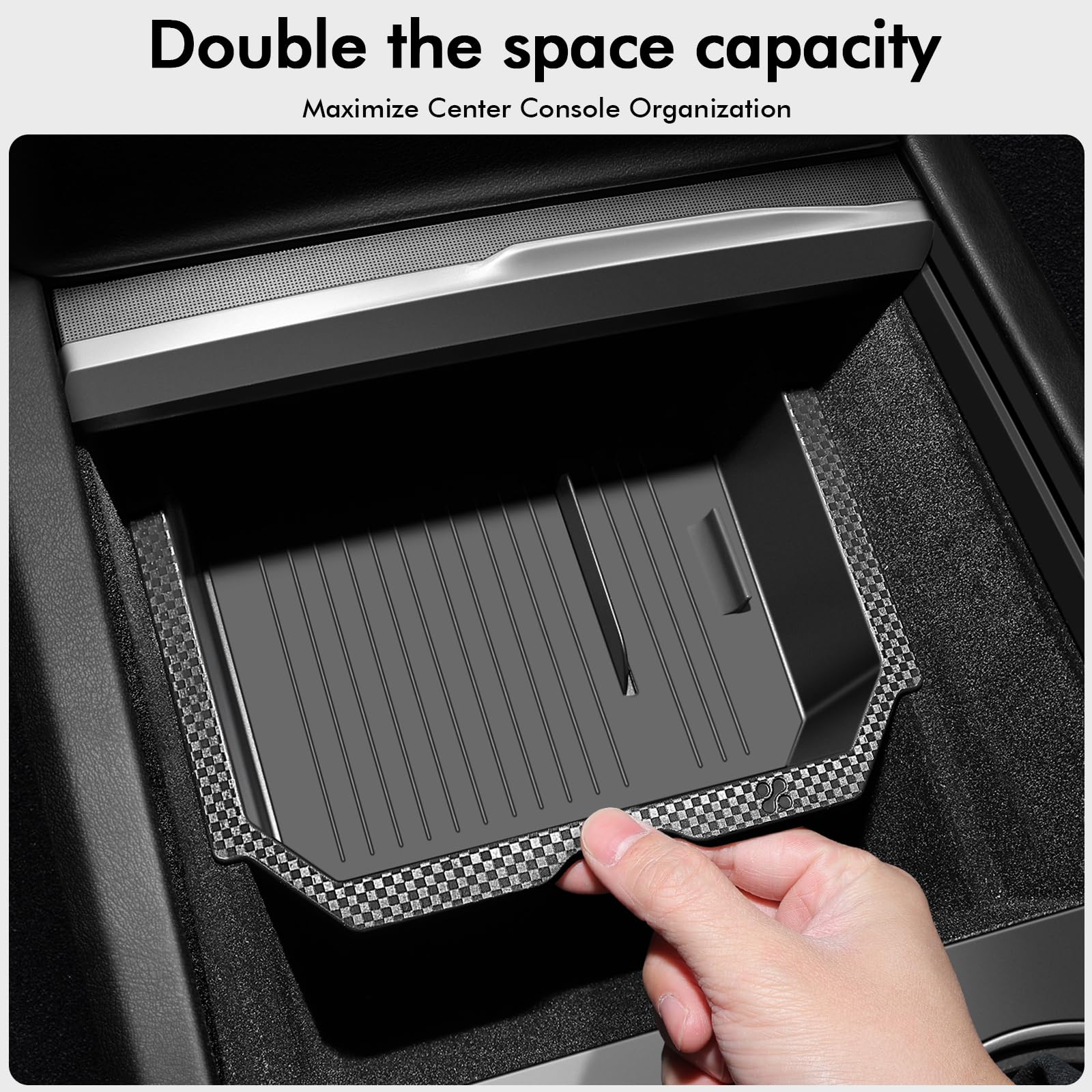 Xintuo Upgraded Tesla Model 3 Accessories 2025-2024 Highland Center Console Organizer Tray 5Pcs For Tesla Model Y Juniper 2025,