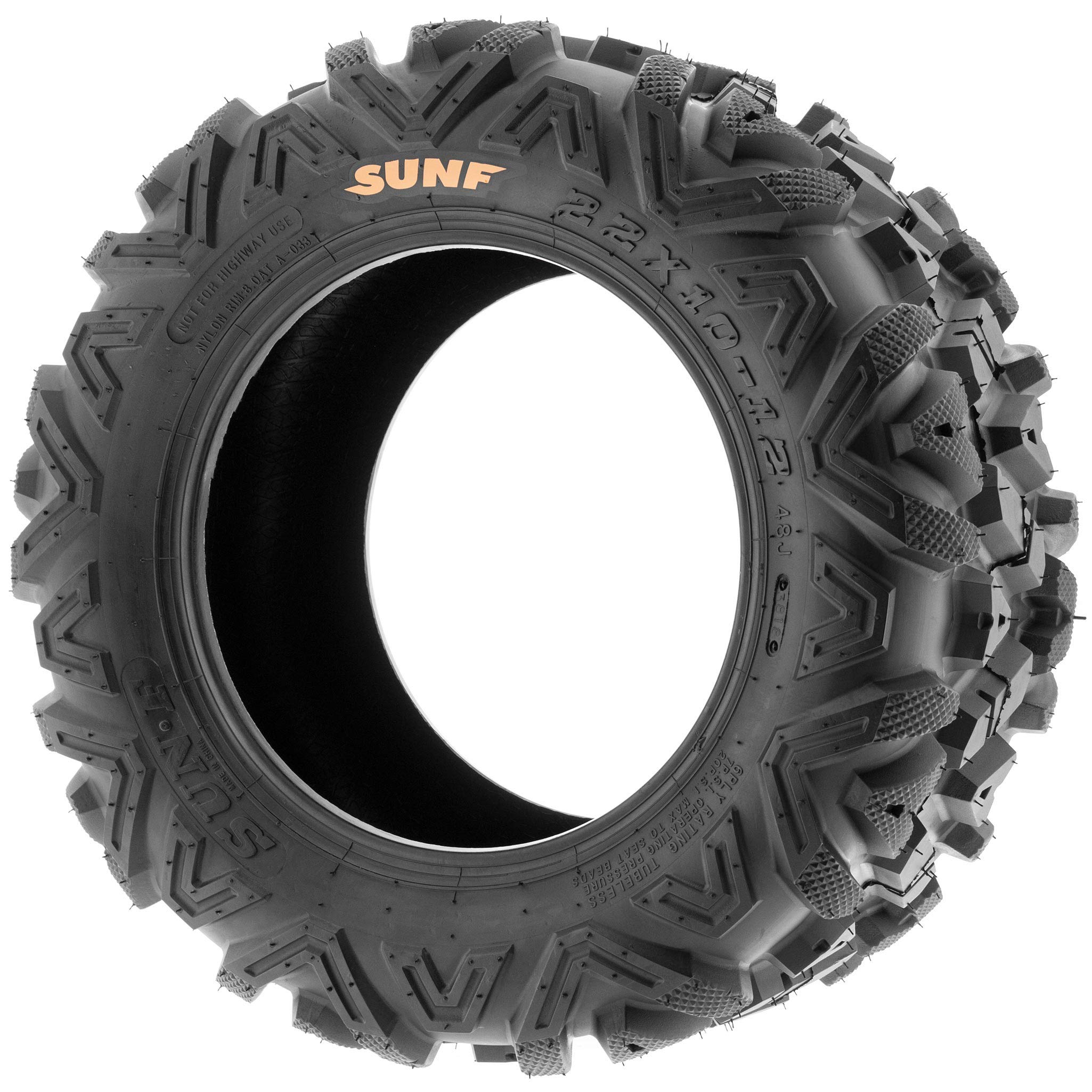 SunF 24x10-12 ATV UTV 24x10x12 All Terrain Tires 6 PR A033 POWER I - PAIR of 2