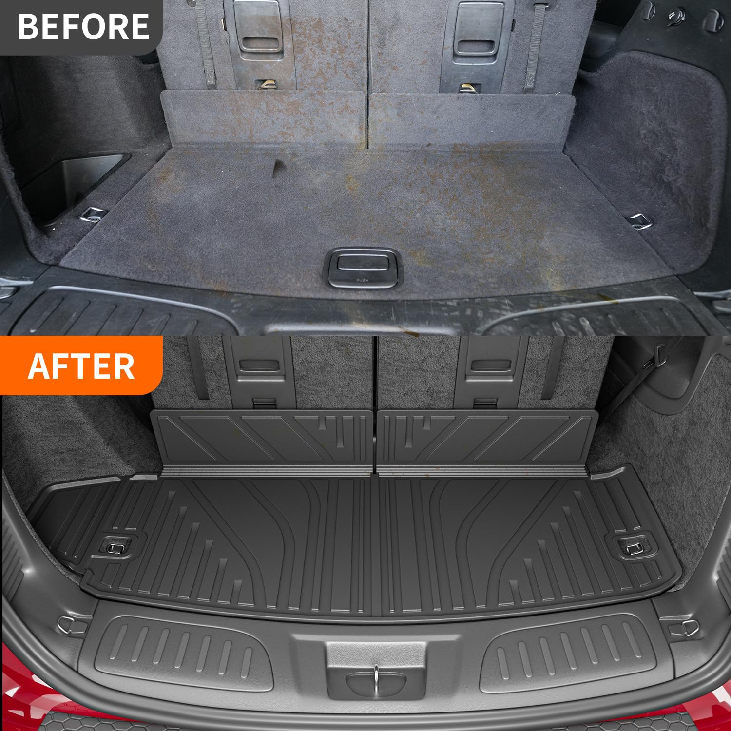 powoq Trunk Mat Compatible with 2016-2025 Dodge Durango 6&7 Seats TPE Trunk Liner Cargo Liner Replacement for 2016-2025 Dodge Du