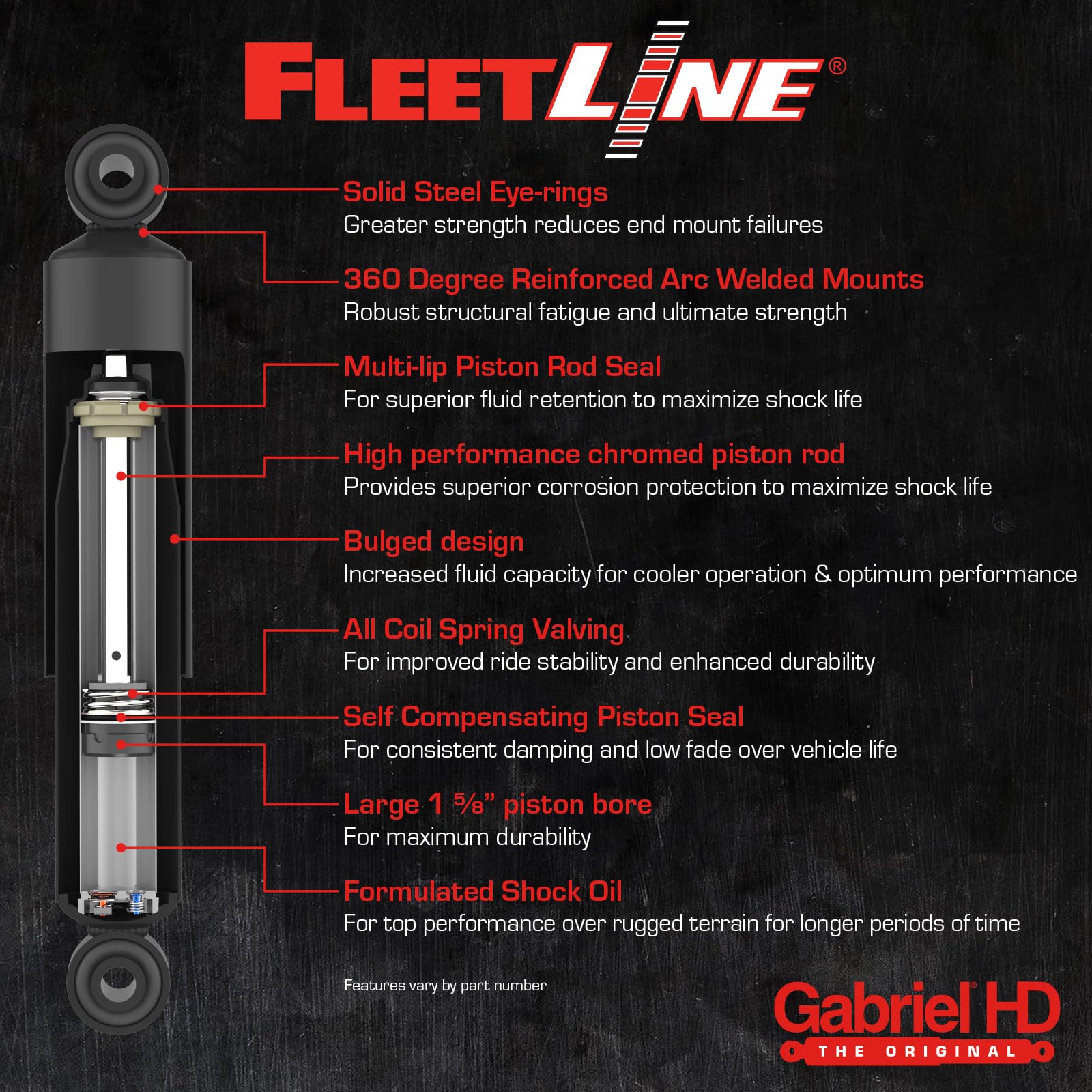 Gabriel 83173 Fleetline Heavy Duty Shock Absorber (1 Pack)