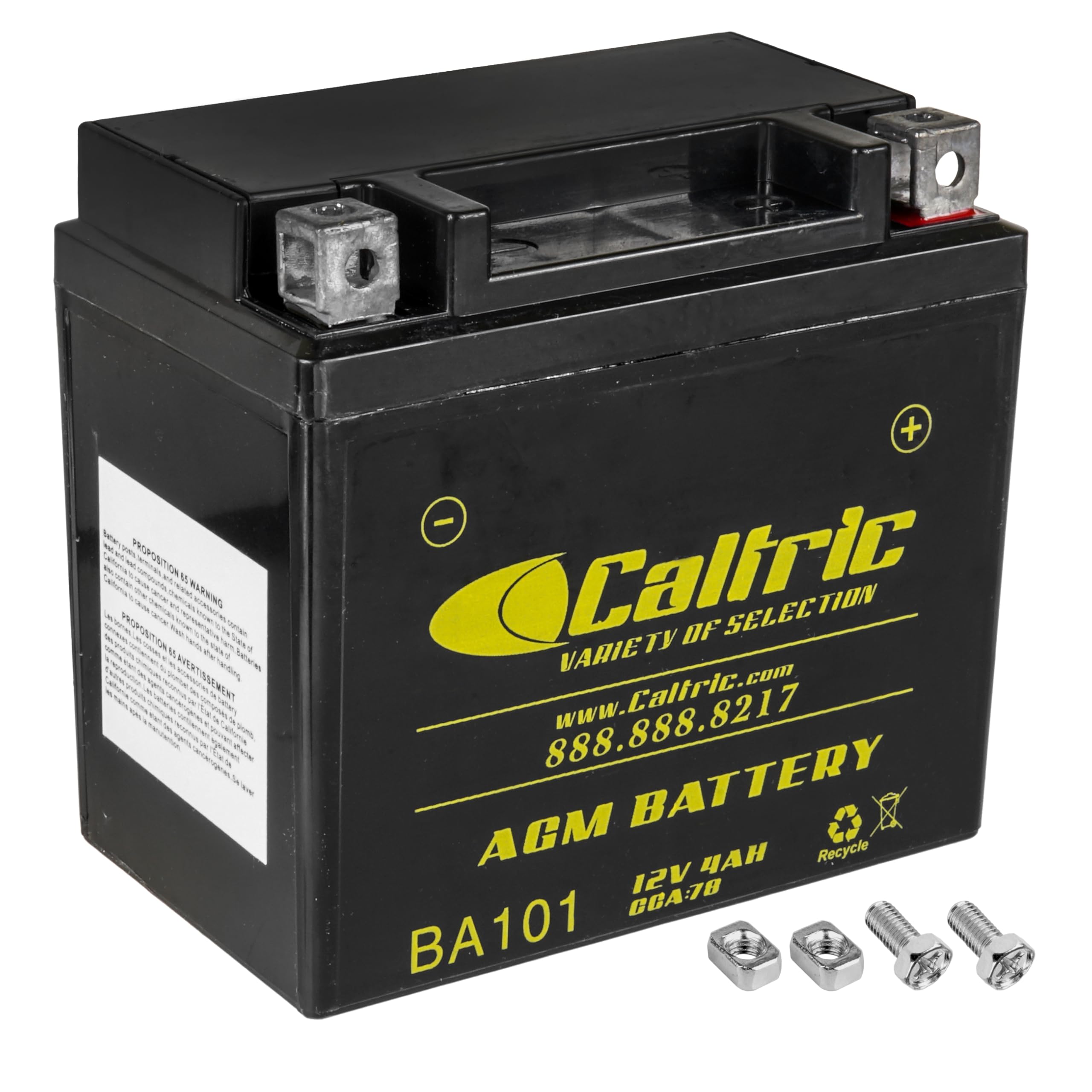 Caltric Agm Battery Compatible with Honda Crf250X Cr-F250X 2004-2009 2012 2013-2016