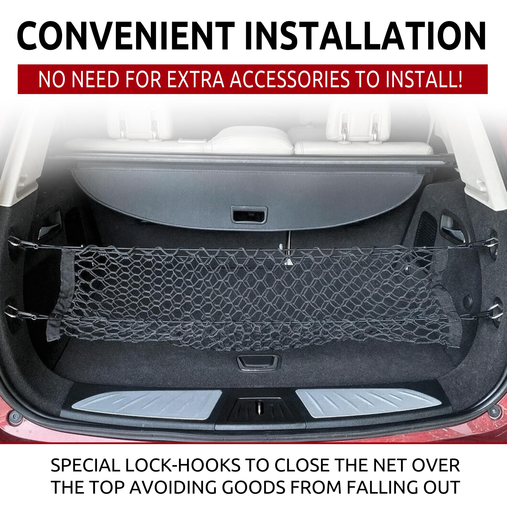 Envelope Style Trunk Mesh Cargo Net for Buick Envision 2016-2020 - Car Accessories - Premium Trunk Organizers and Storage - Carg