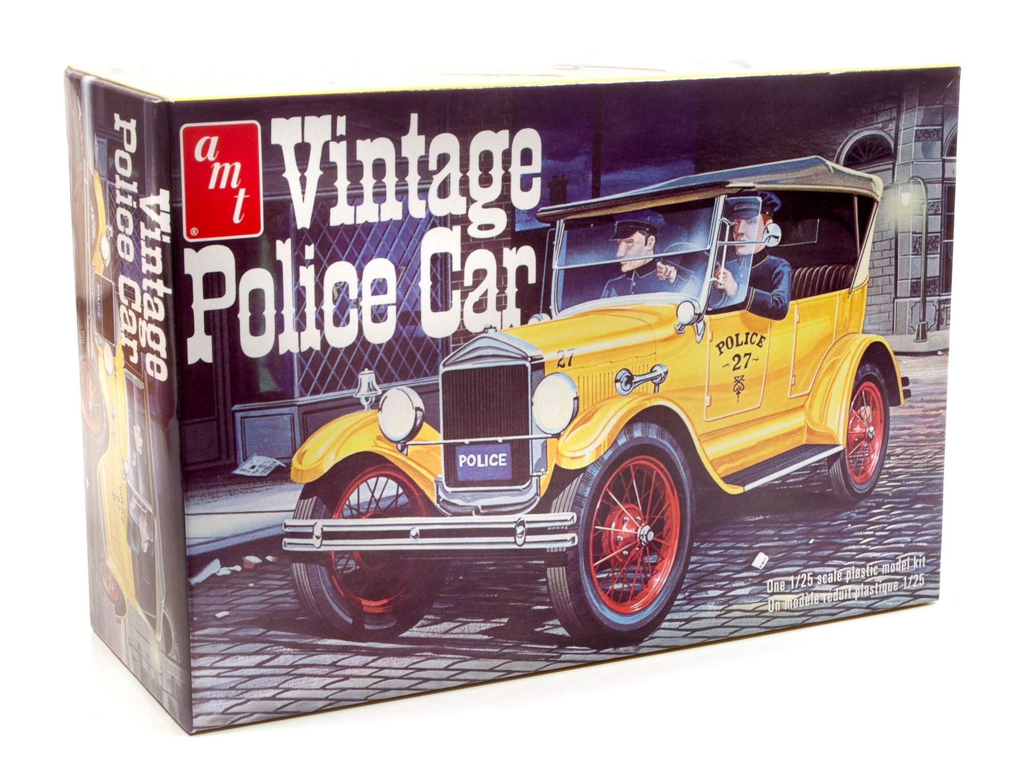 Amt 1927 Ford T Vintage Police Car 1/25 Scale Replica Plastic Model Kit, Black (Amt1182)