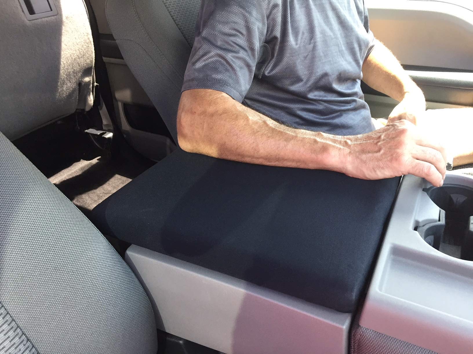 Auto Console Covers - Premium Center Console Cover Armrest Compatible With Ford F-150 2015-2022, Waterproof Neoprene Fabric Midd