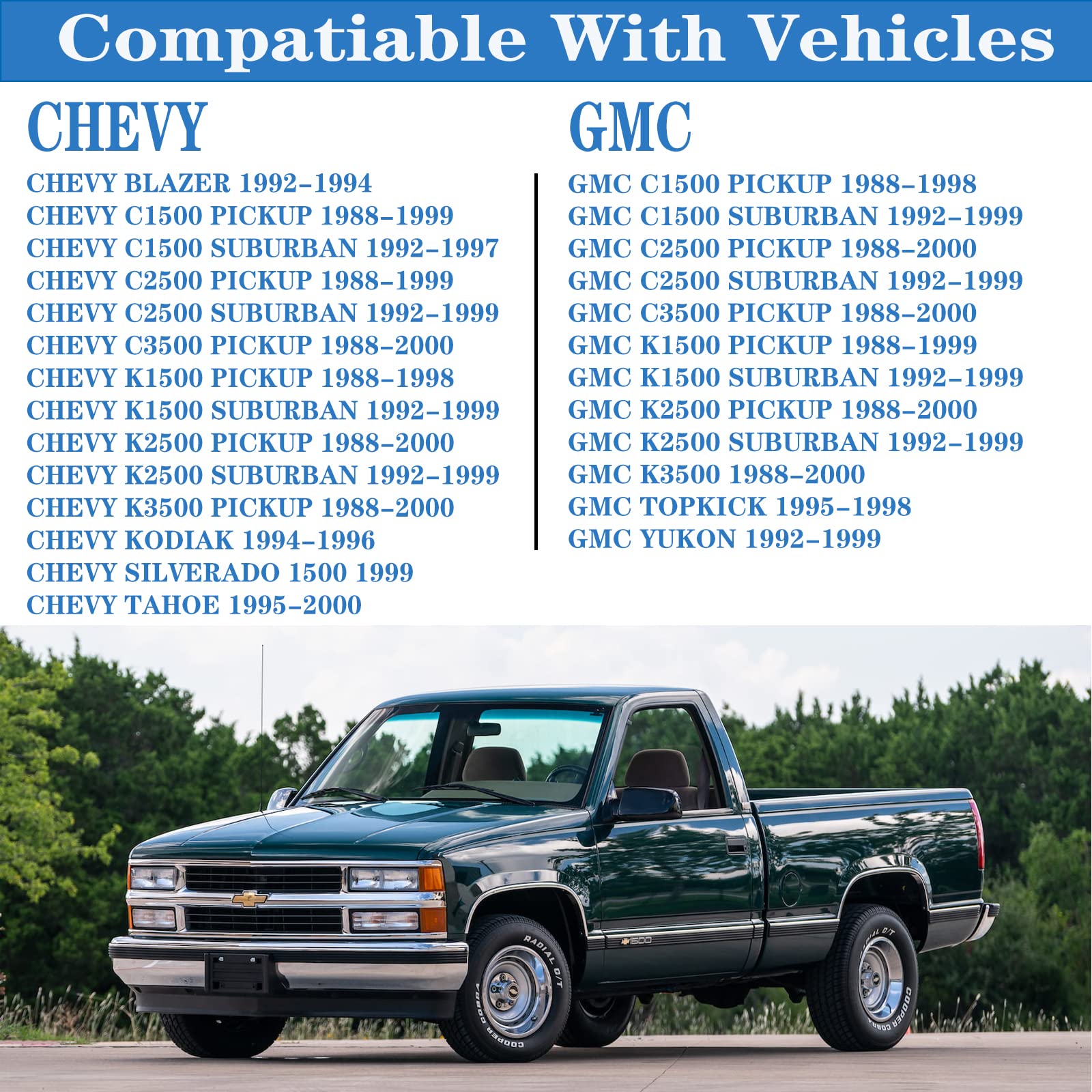 38416 Chevy C1500 2500 3500 Door Hinge Pin Bushing Repair Kit Tahoe Gmc Yukon Truck Suv1988 1989 1990 1991 1992 1993 1994 1995 1