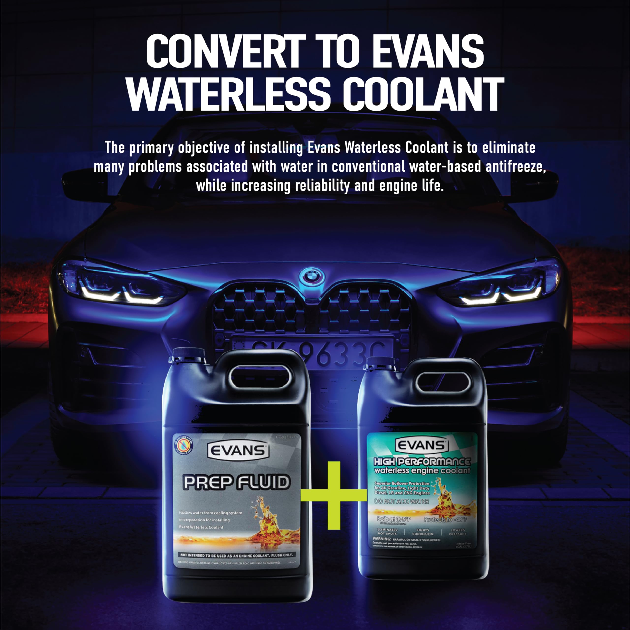 Evans Cooling Systems Ec42001 Waterless Prep Fluid, 128 Fl. Oz.