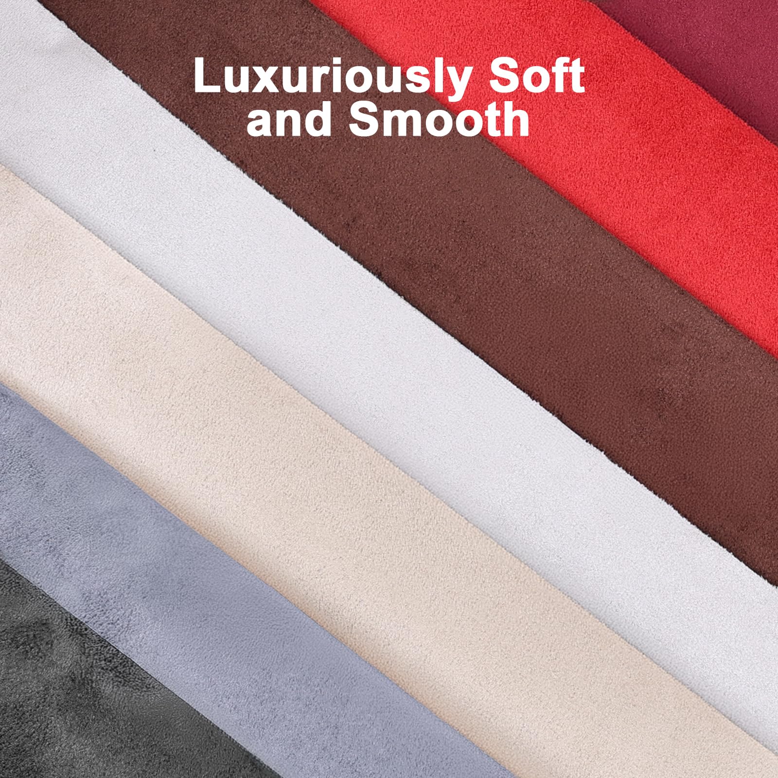 RadiantDecor Premium Beige Suede Fabric Wrap - 12x60 inch Suede Wrap for Car Interior - Self-Adhesive Microfiber and Synthetic L