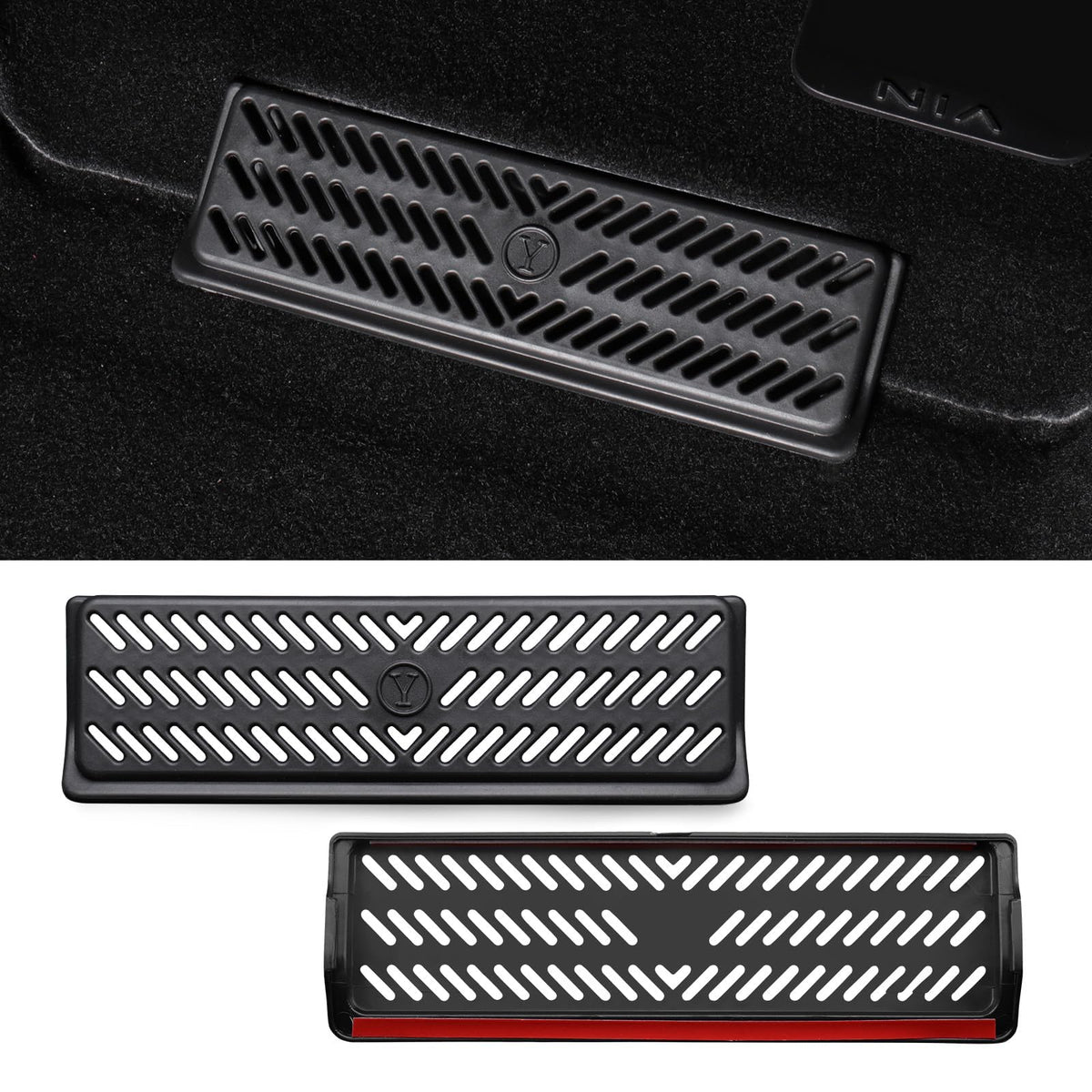 Basenor 2024 Upgrade Tesla Model Y Backseat Air Vent Cover Air Flow Vent Grille Protection Set Of 2 For 2020 2021 2022 2023 2024