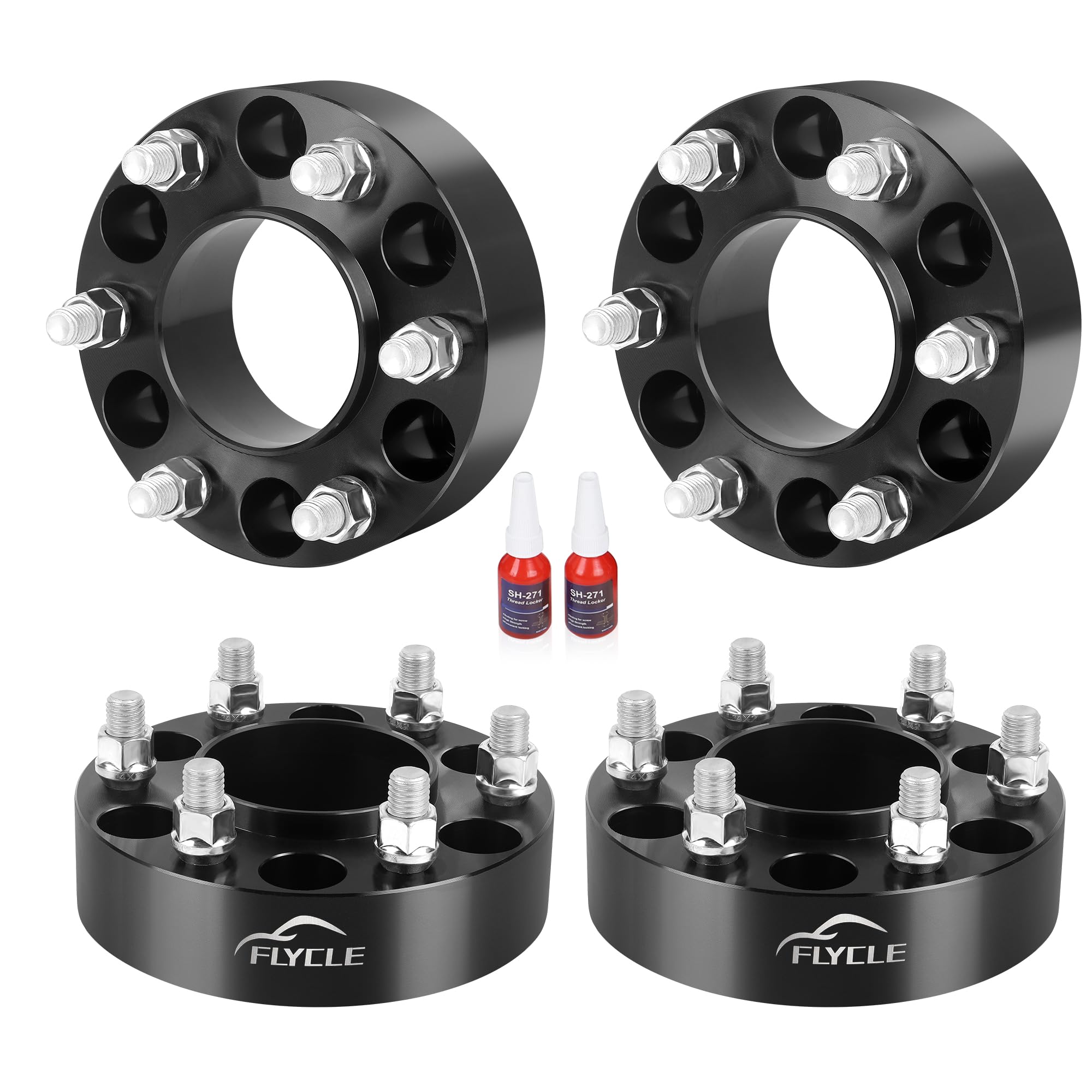 6X5.5 Hubcentric Wheel Spacers For 1999-2025 Silverado Sierra 1500, 1.5 Inch 6 Lug 6X139.7Mm Forged Wheel Spacers 14X1.5 Studs &