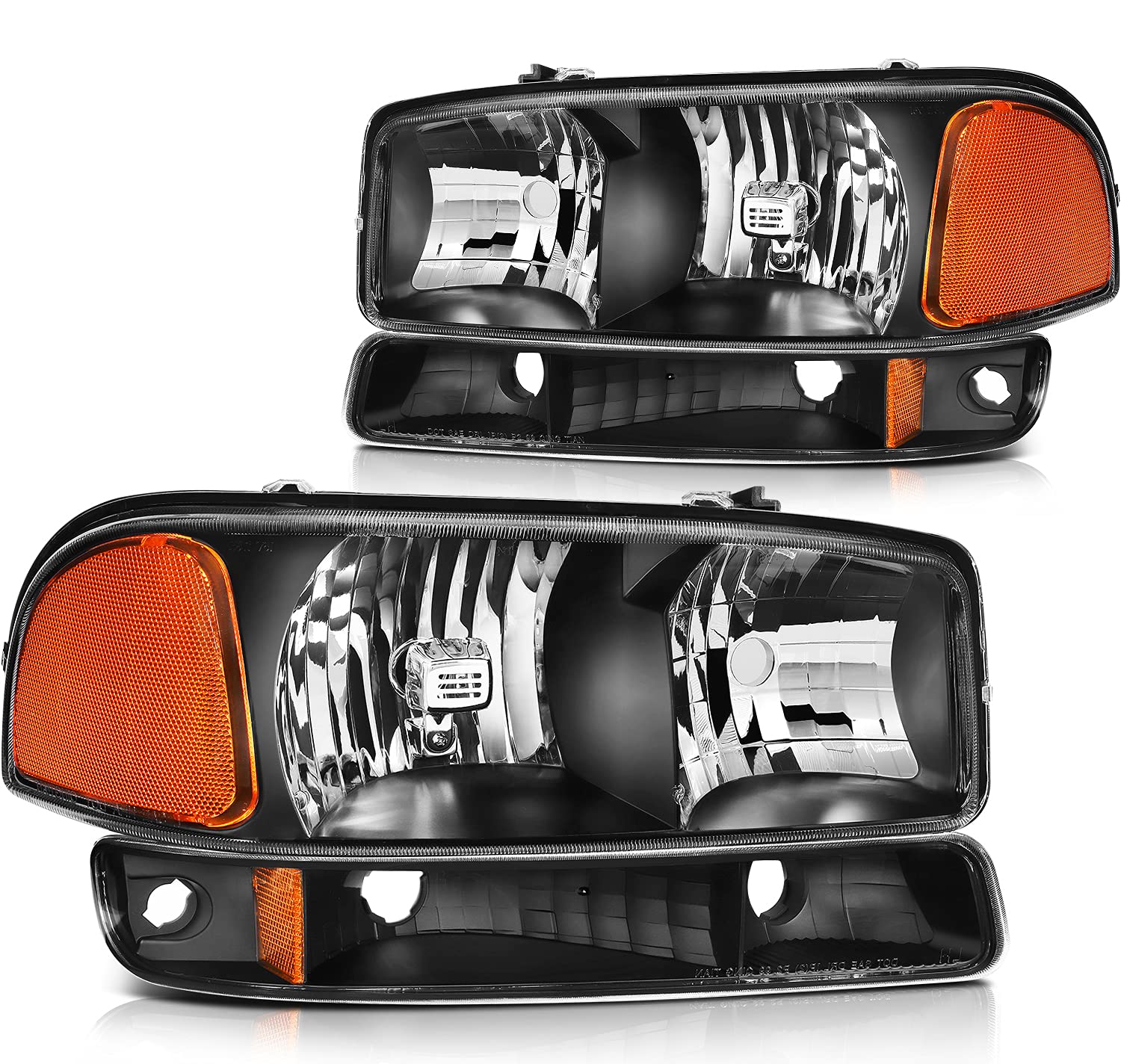 Eccpp Headlight Assembly For Gmc Sierra 3500 2001-2006 For Gmc Yukon 2000-2006 For Yukon Xl 1500/2500 2000-2006 Driver And Passe