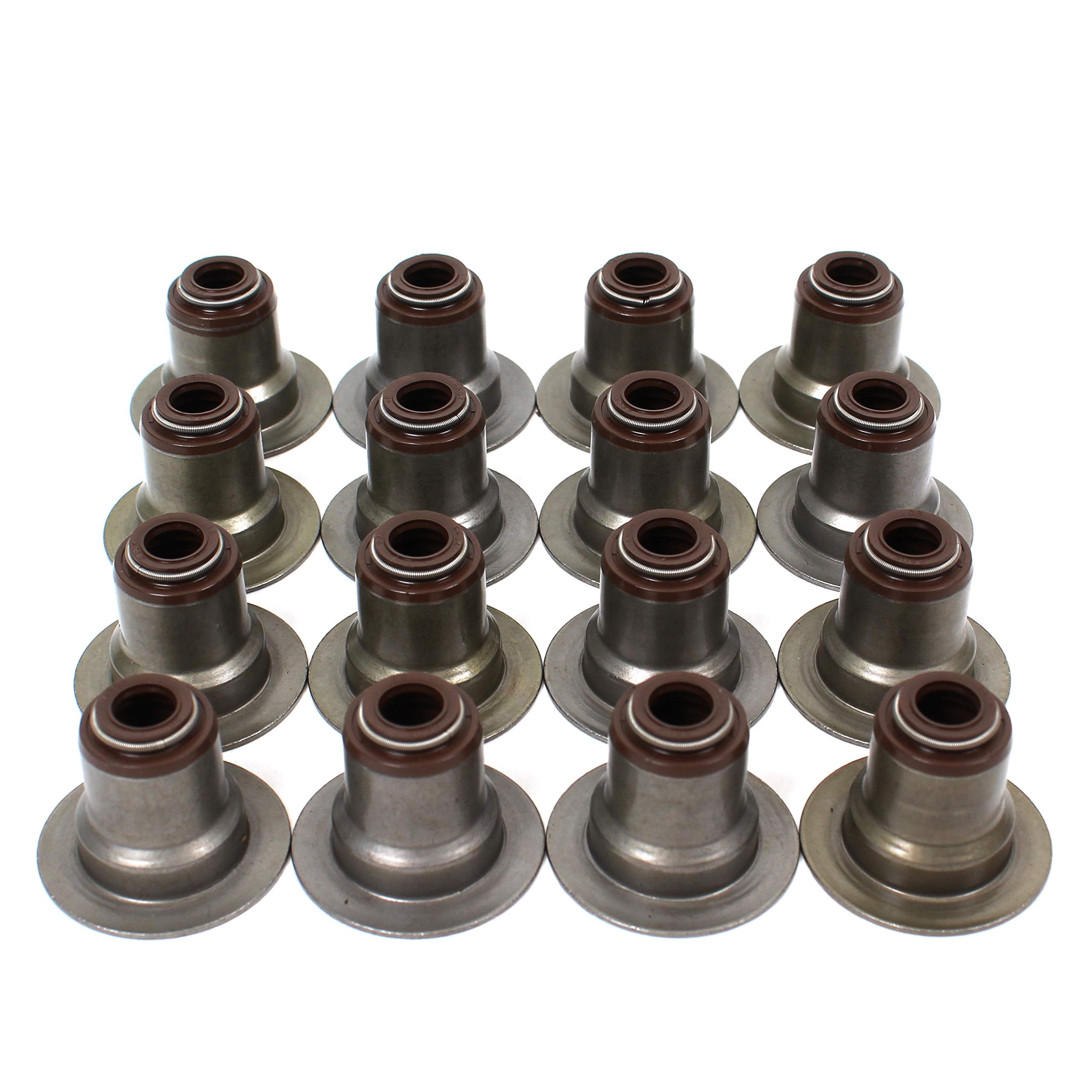 CNS Valve Stem Seal Set (16v) Compatible with 2001-16 GM V8 VORTEC 4.8L 5.3L 6.0L 6.2L Chevrolet Silverado GMC Savana Sierra Yuk