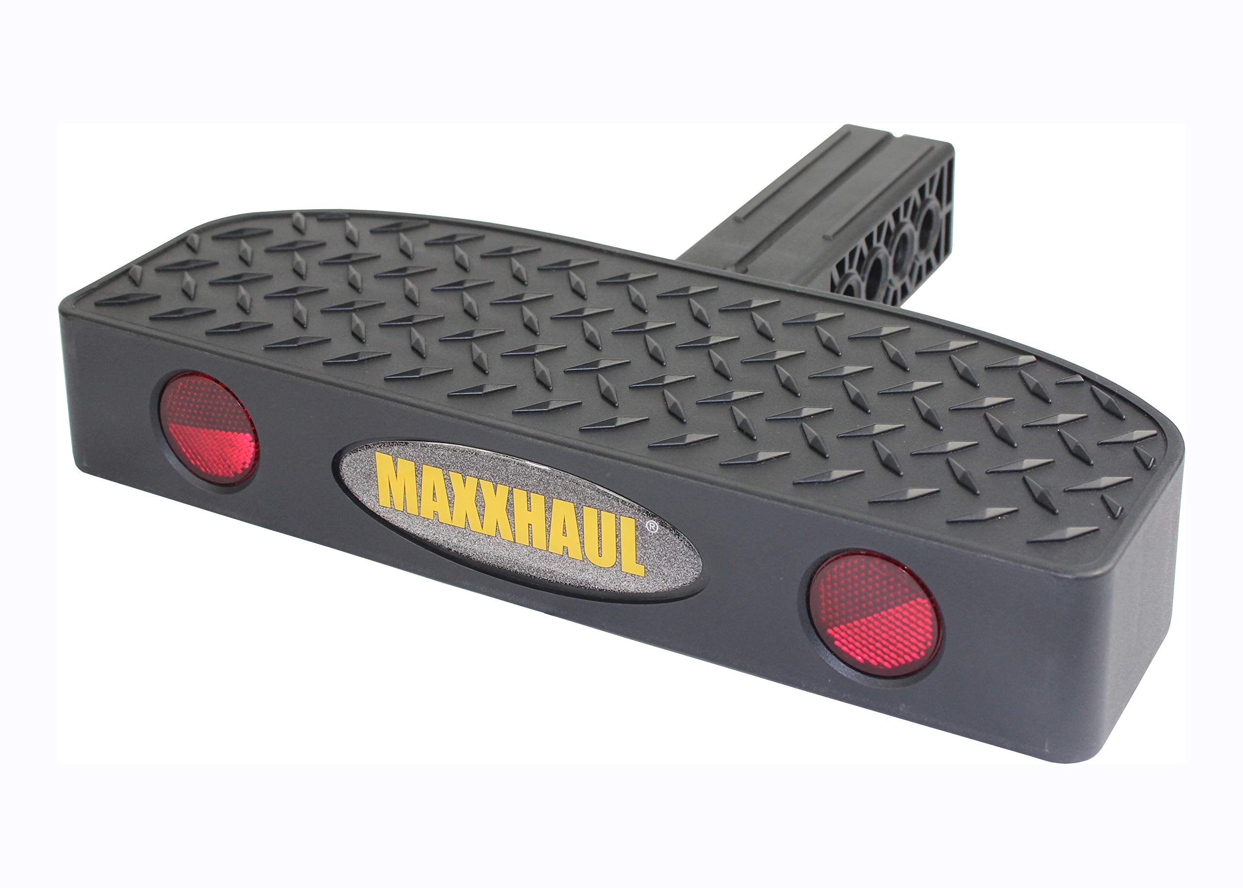 MaxxHaul 50234 Hitch Mount Bump Step For 2 inch Hitch Receiver With Anti Slip Platform For RV SUV Truck Flatbed Camper With Safe