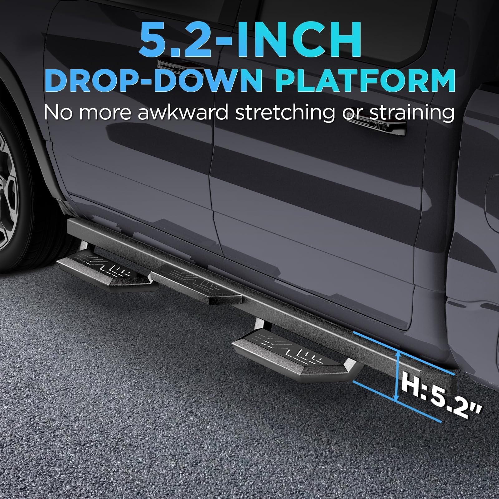 Pz Double Cab Running Boards For 2007-2018 Chevy Silverado/Gmc Sierra 1500, 2007-2019 For 2500Hd 3500Hd, 2019 Ld, Heavy Duty Car