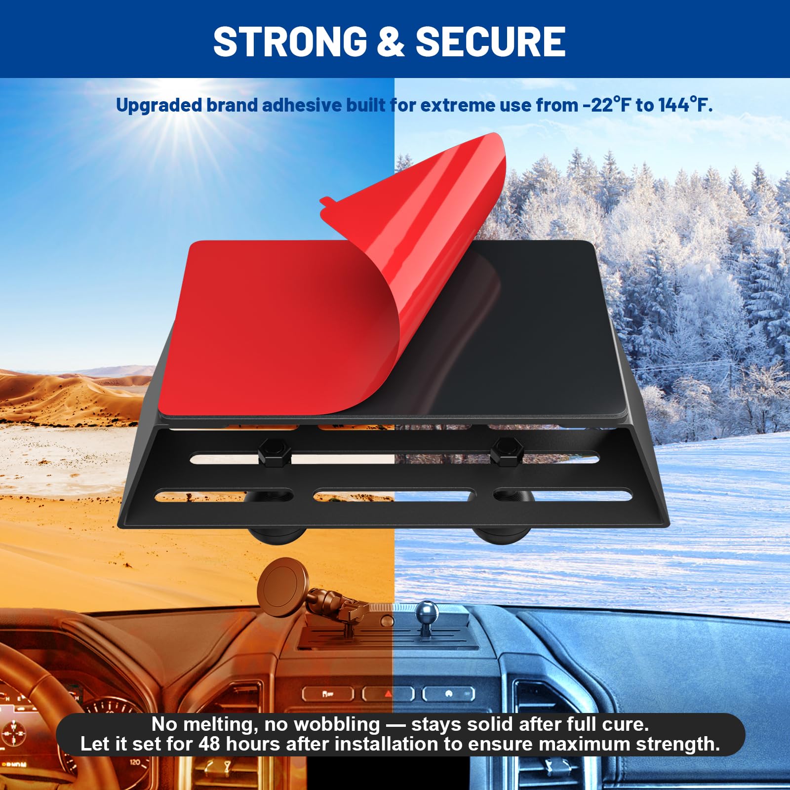 Surfcabin Magnetic Dash Phone Holder for F150, No Punching Required Phone Mount Compatible with 2015-2020 F150 2017-2022 F250 F3