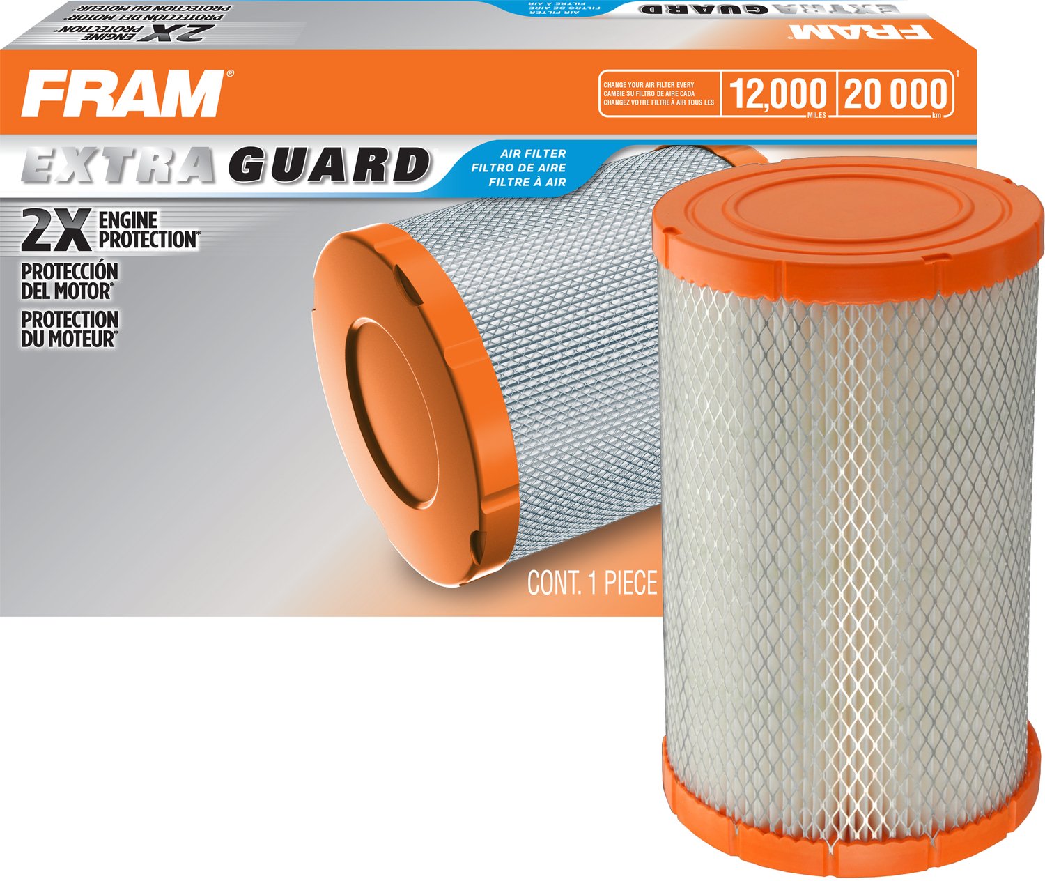 FRAM Extra Guard CA10616 Replacement Engine Air Filter for Select Mazda, Mercury, and Ford Models, Provides Up to 12 Months or 1