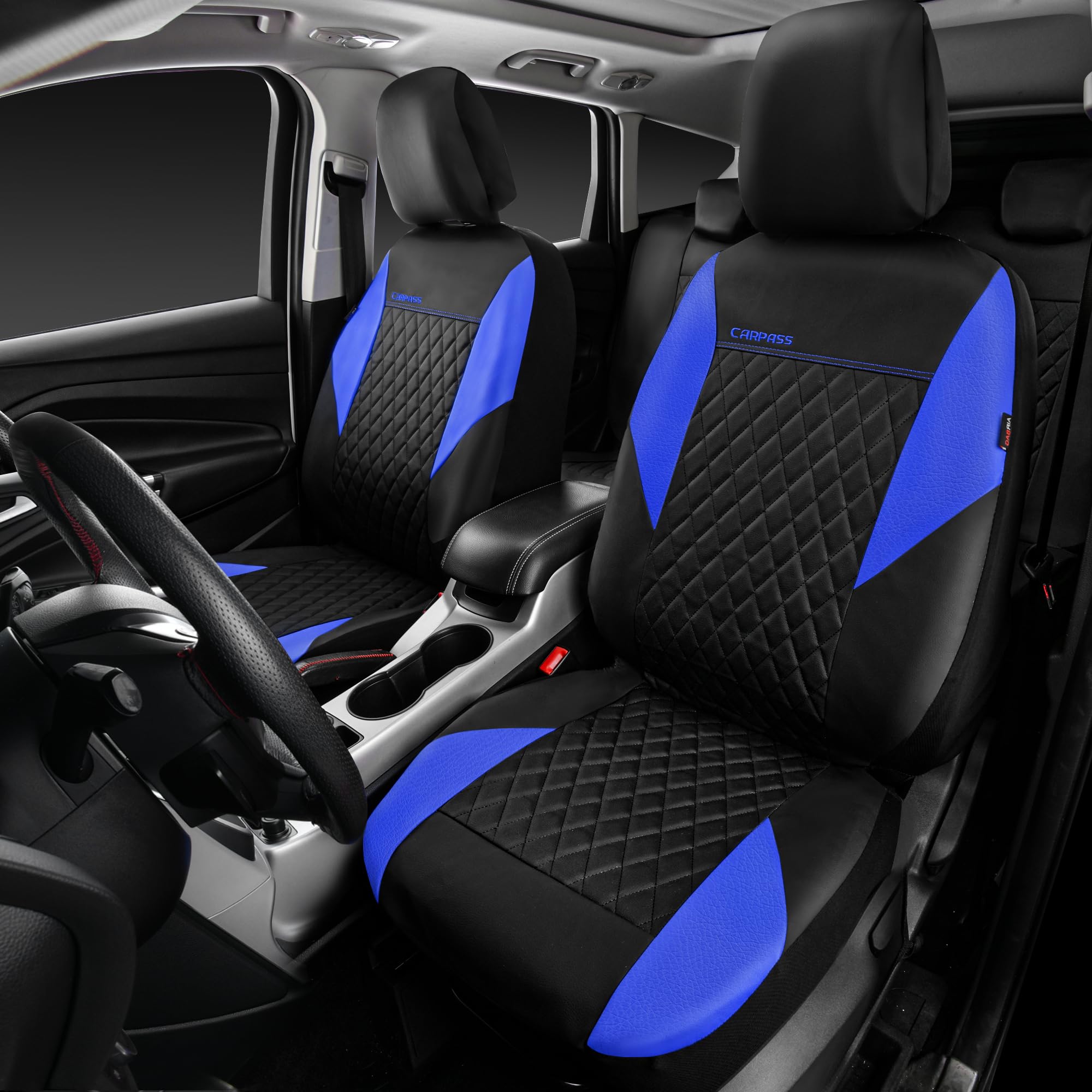 Car Pass Leather Seat Covers-Universal Quilting Car Seat Cover With 5Mm Composite Sponge Inside,Airbag Compatible,Front And Rear