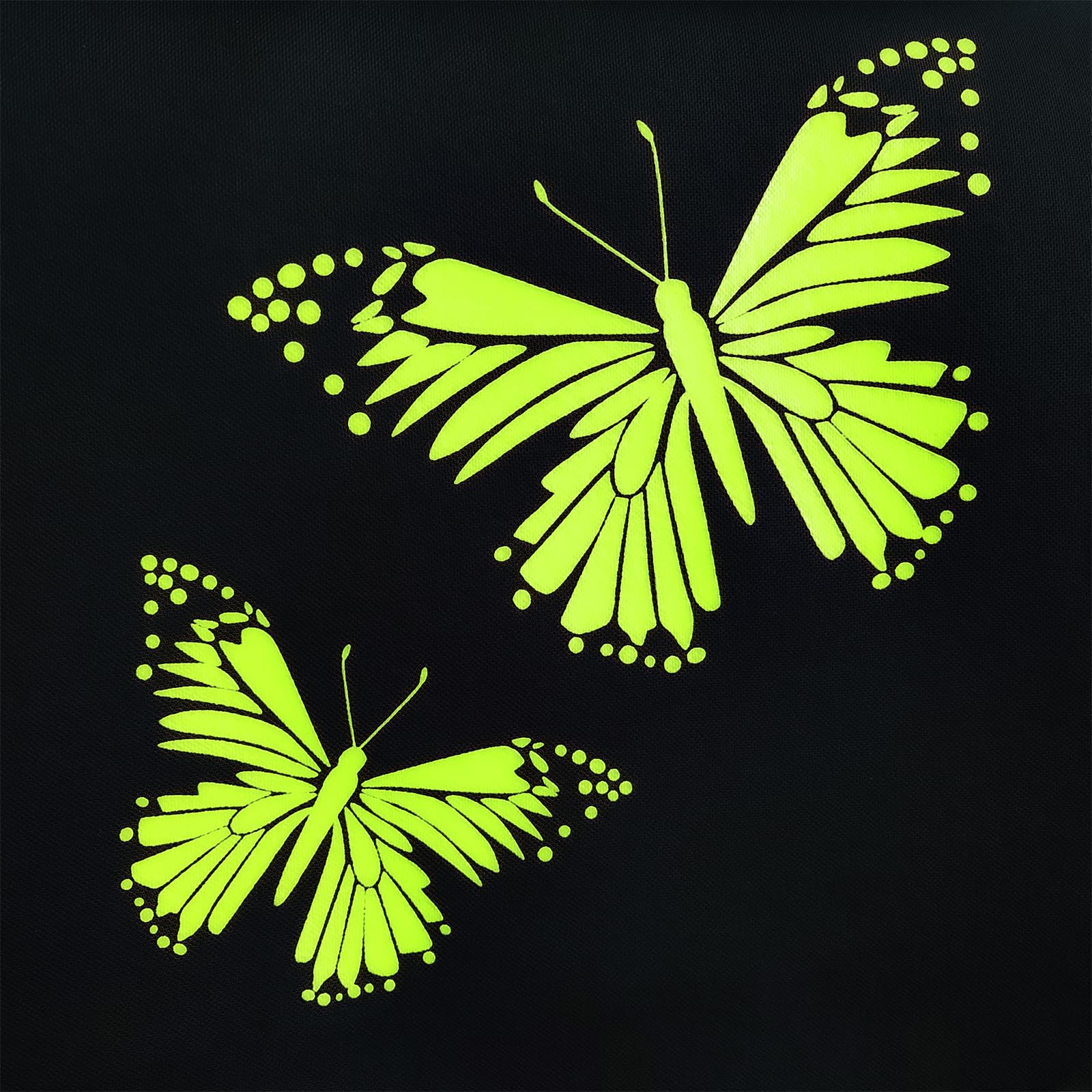 Flying Banner Butterfly Car Seat Covers Ful Set Fashion Universal Lady Woman Female Rear Bench Split Colorized (Green, Full Set)