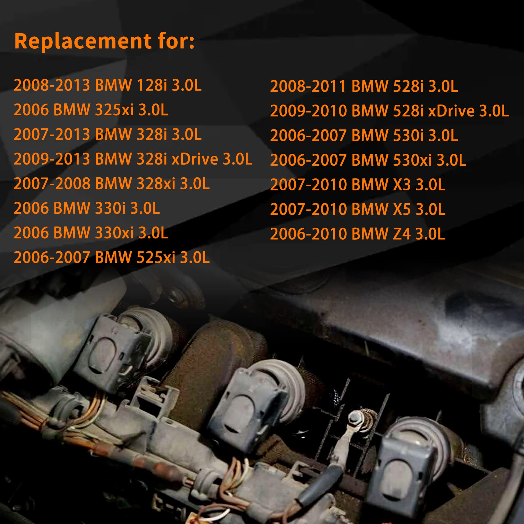 Ignition Coil & Spark Plugs Set Of 6 Compatible With Bmw 128I 328I 330I 528I 530I X3 X5 3.0L & More Replaces# 0221504470, Uf592