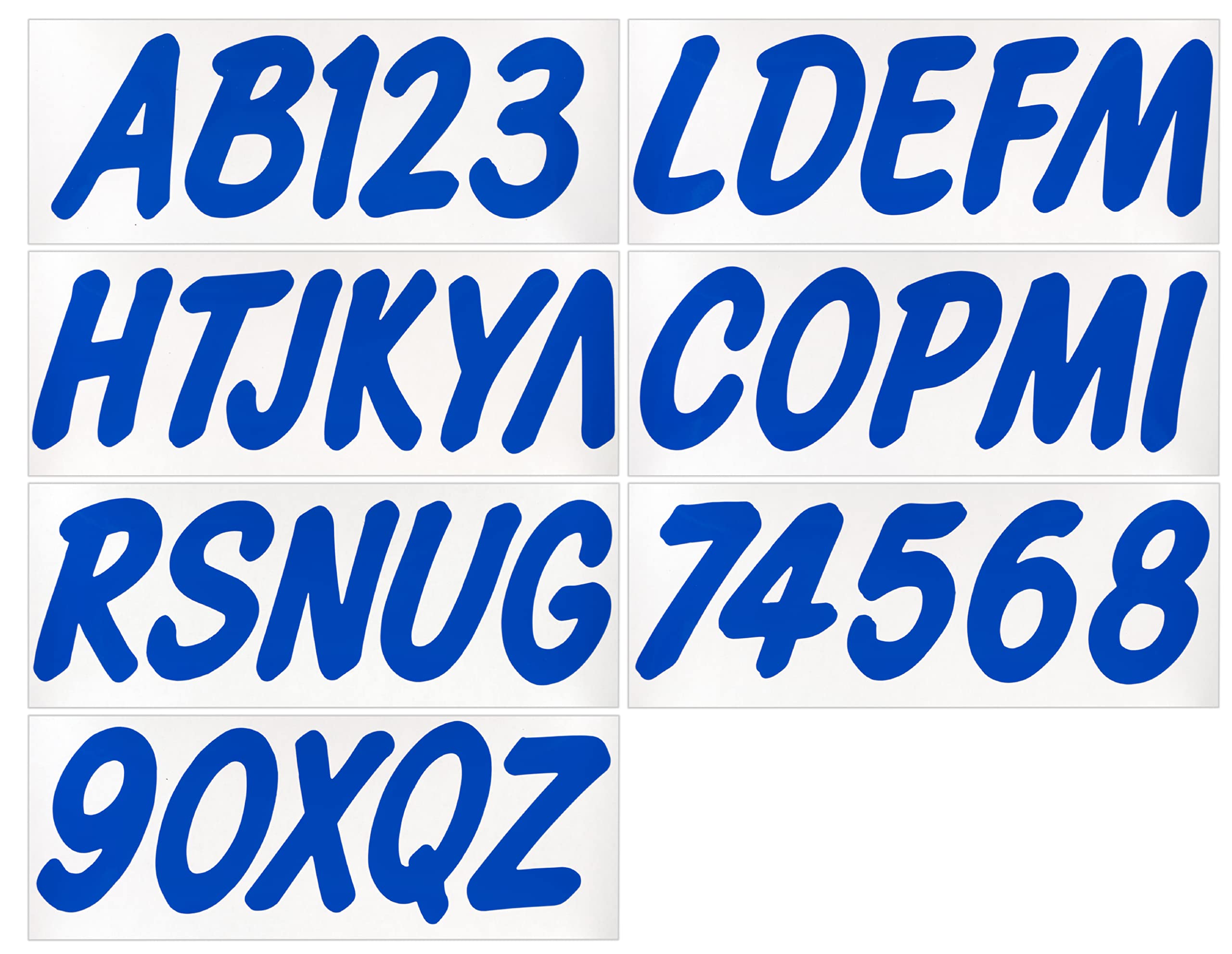Hardline Products Series 400 Factory Matched 3-Inch Boat & PWC Registration Number Kit -BLU400EC