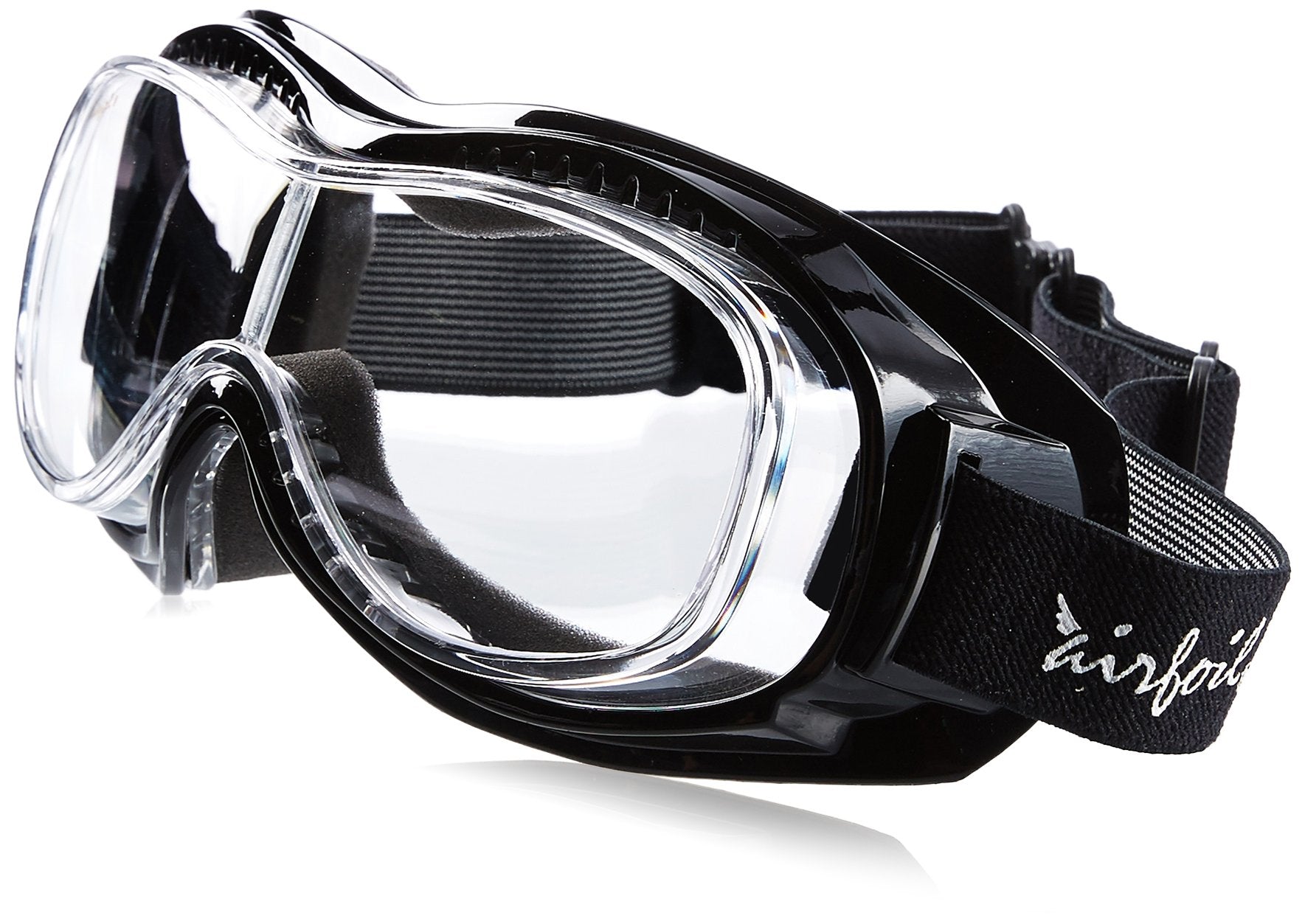 Pacific Coast Airfoil Padded 'Fit Over Glasses' Riding Goggles (Black Frame/Clear Lens)