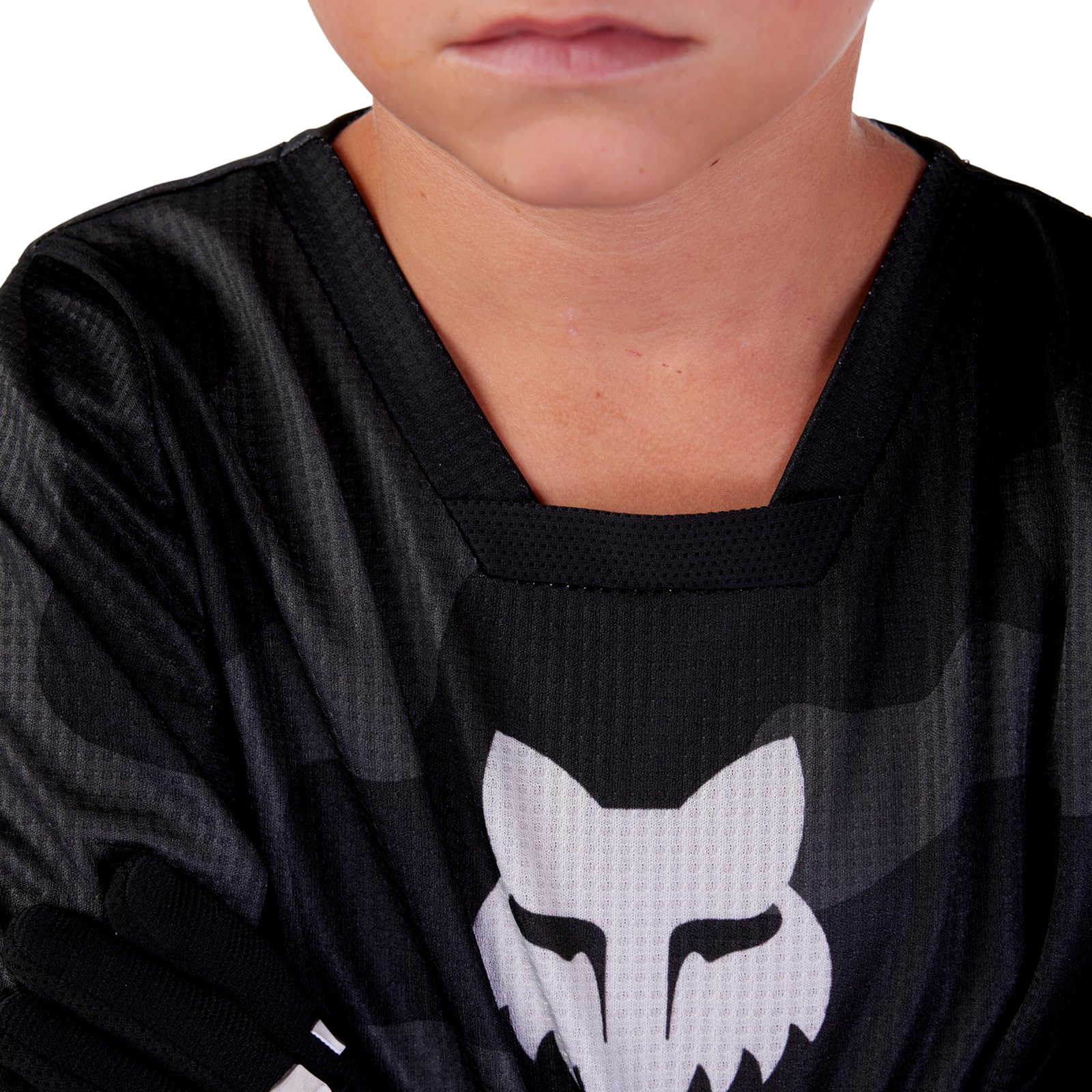 Fox Racing Youth 180 Motocross Dirt Bike Jersey, Black Camo, Large