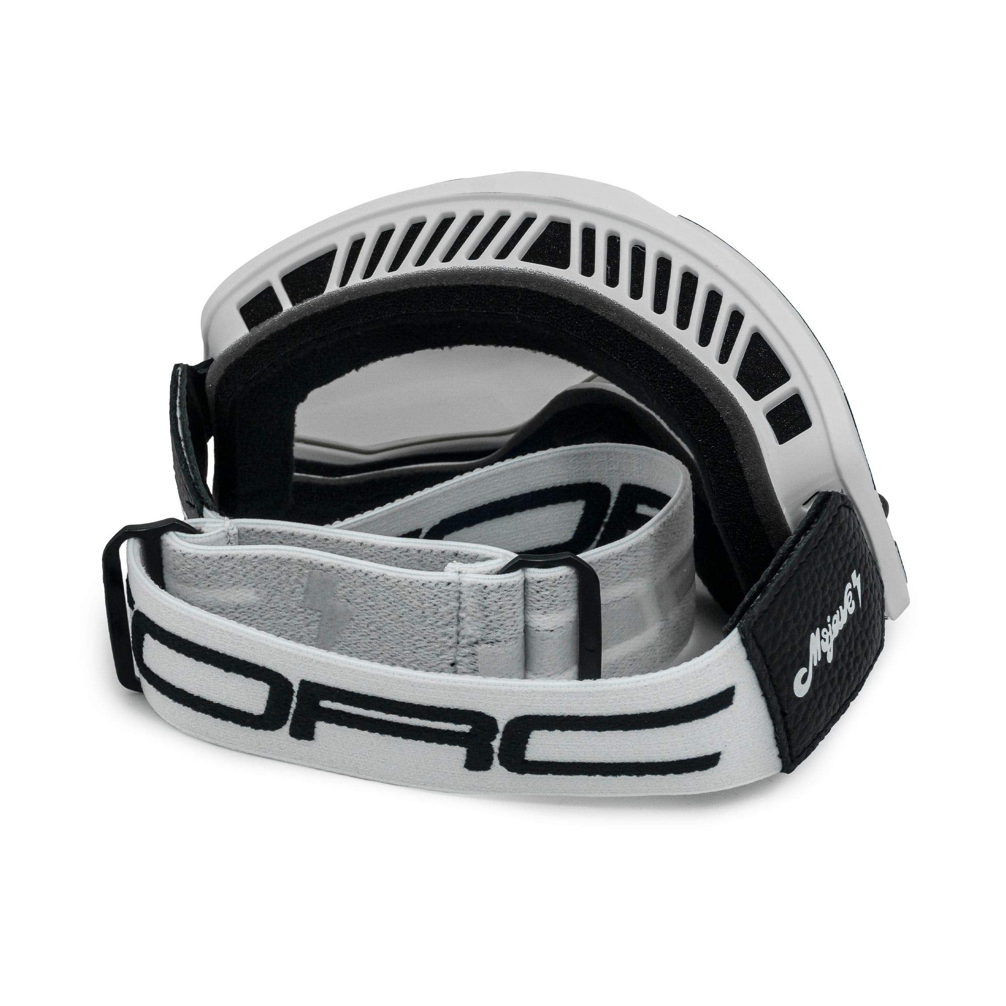 Torc Mojave Motorcycle Helmet Goggle (Flat White, White Black)