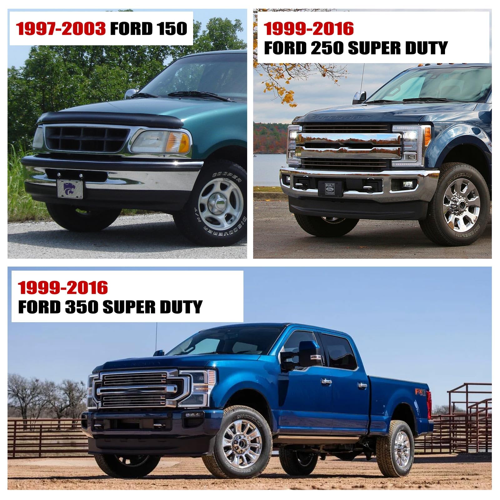 Iaqwe 43203 Truck Tailgate Assist Shock Kit Fit For 1997-2003 Ford 150, 1999-2016 Ford 250 350 Super Duty Tailgate Accessories,