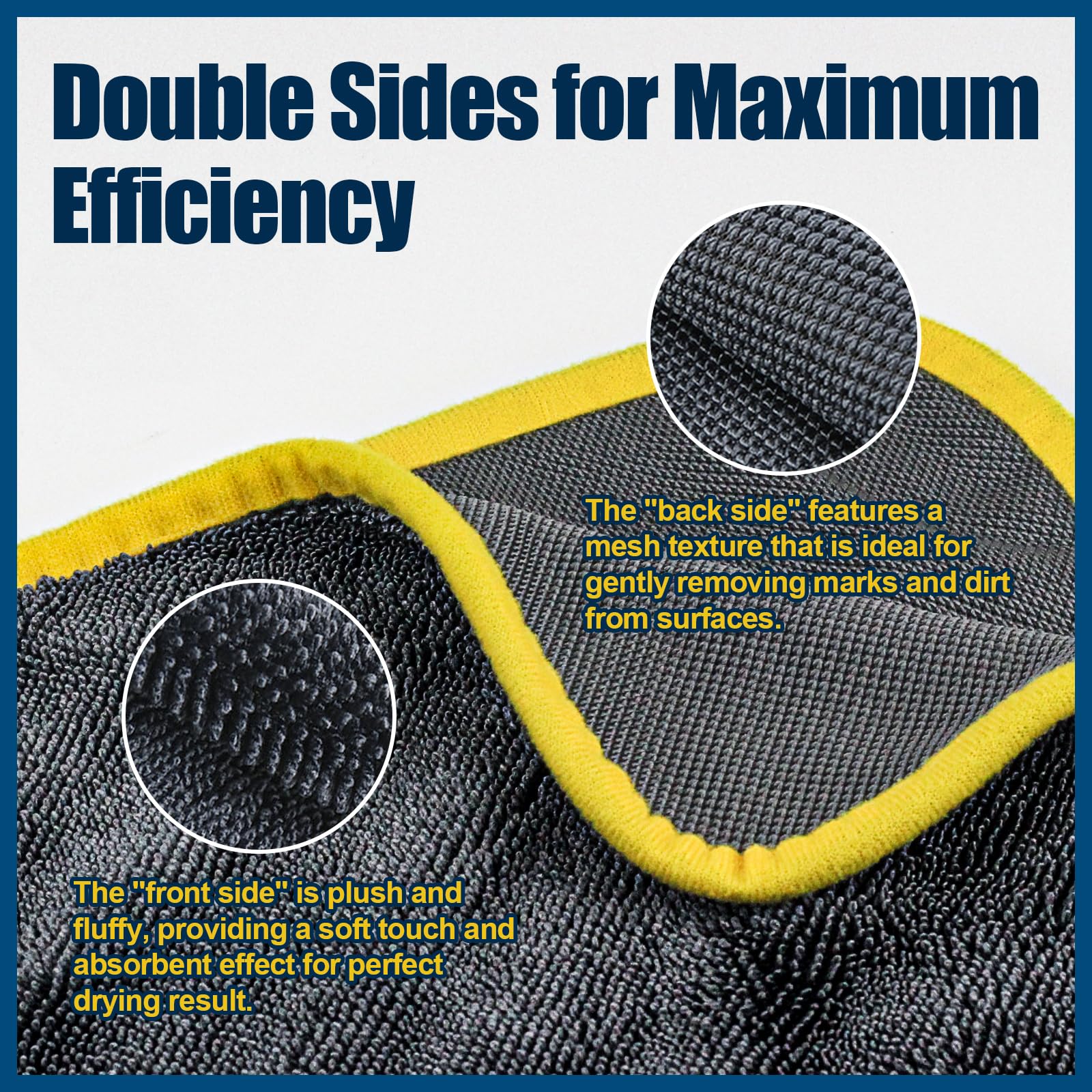 Airlab Microfiber Towels For Cars Drying Detailing Extra Large Super Absorbent Auto Exterior Cleaning Cloth Ultra Soft, Lint-Fre