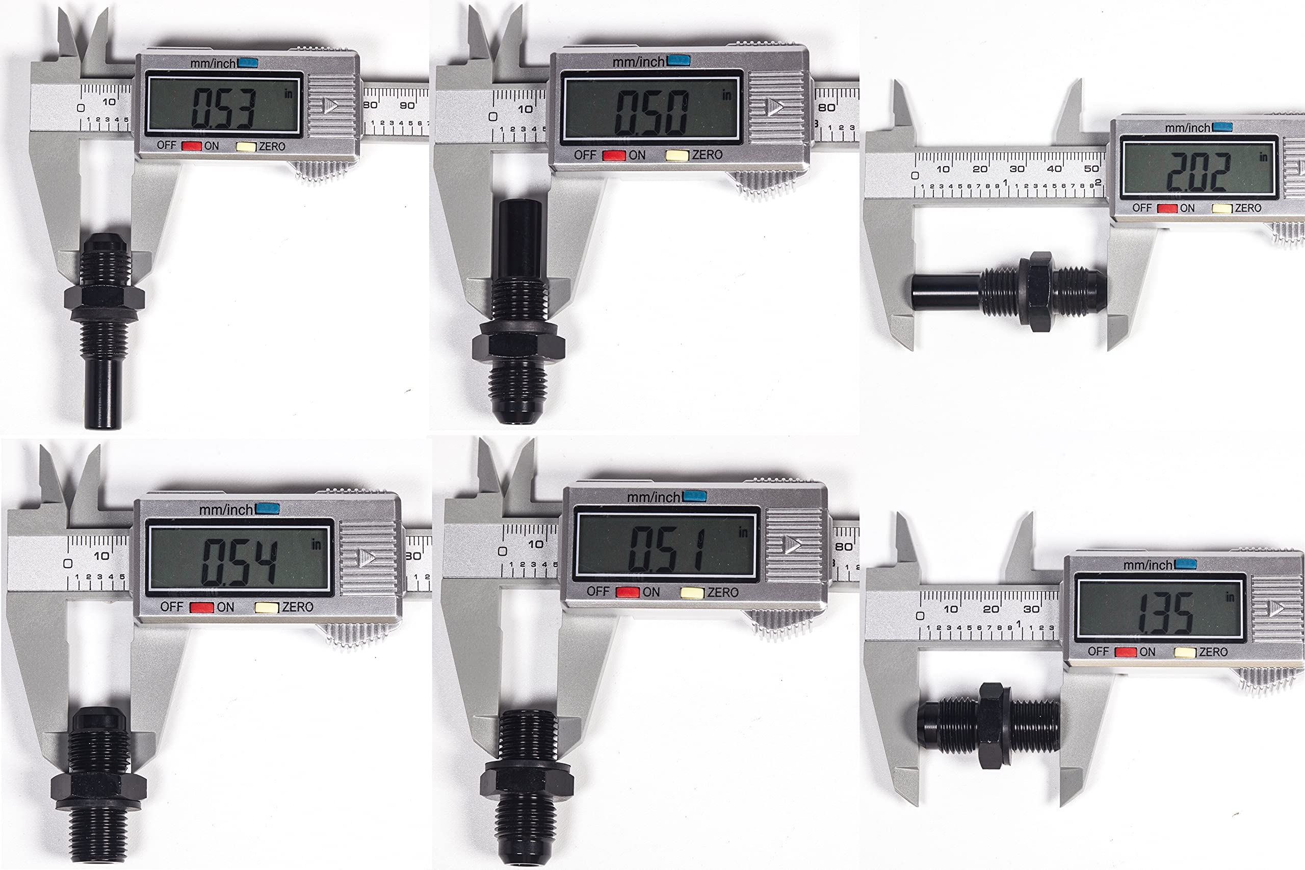 Jsdan 4L80E 6 An X 1/4Nps Transmission Cooler Adapter Fittings Front And Rear Port -6An Flare 6 An Ls1 Lm7 Lr4 Lq4 Ls6 L59 Lq9 Lm4 L33 Ls2 Lh6 L92 L76 Ls3 551124 (Pack Of 2) Gm 1997-2007