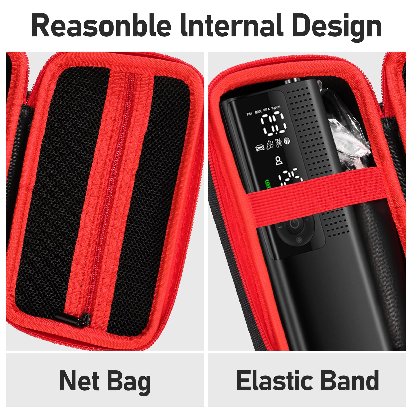 Case for Airmoto Tire Inflator Portable Air Compressor Case,120 PSI Air Pump,Car Tire Pressure Gauge (150 PSI) Storage Bag, Air