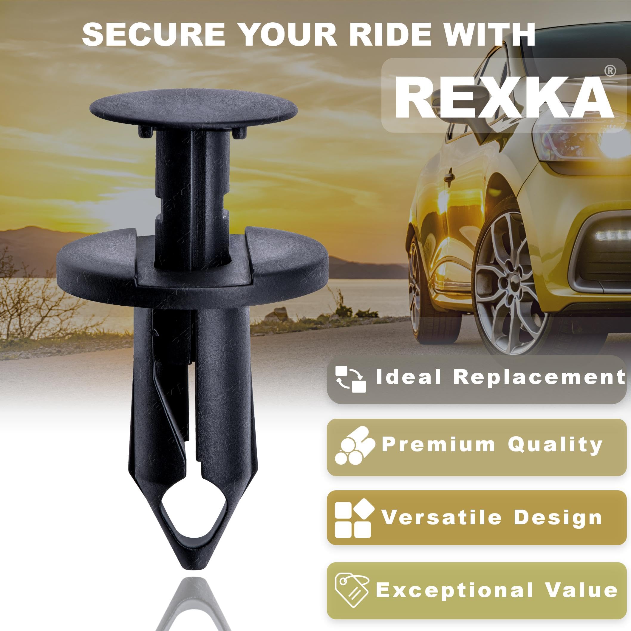 Rexka 20Pcs Splash Shield Fender Liner Bumper Cover Retainer Clips Anr2224 For Land Rover Defender 110 90 Discovery Freelander Lr3 Lr4 Range Rover Evoque Velar