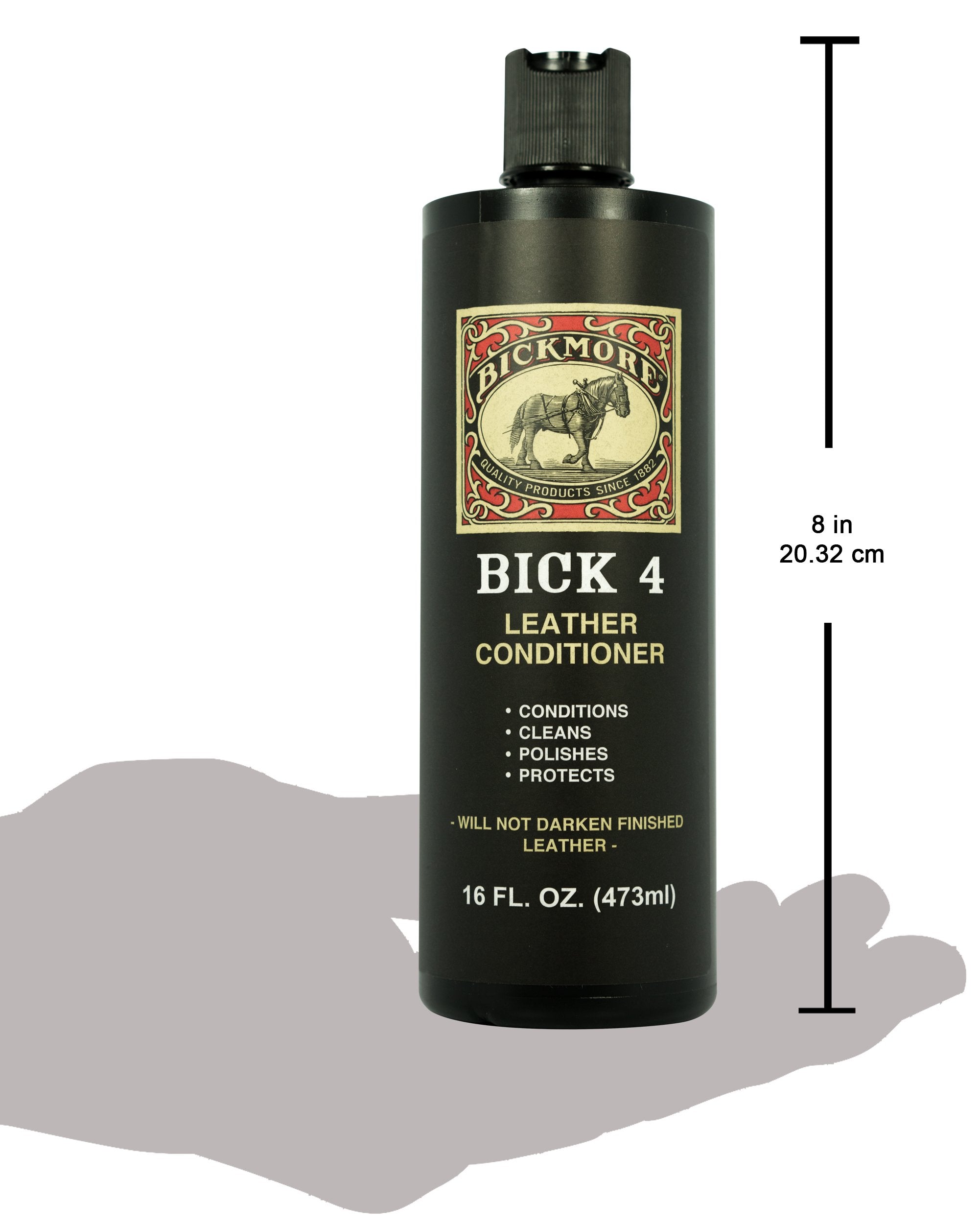 Bick 4 Leather Conditioner and Leather Cleaner 16 oz - Will Not Darken Leather - Safe For All Leather Apparel, Furniture, Jackets, Shoes, Auto Interiors, Bags & All Other Leather Accessories