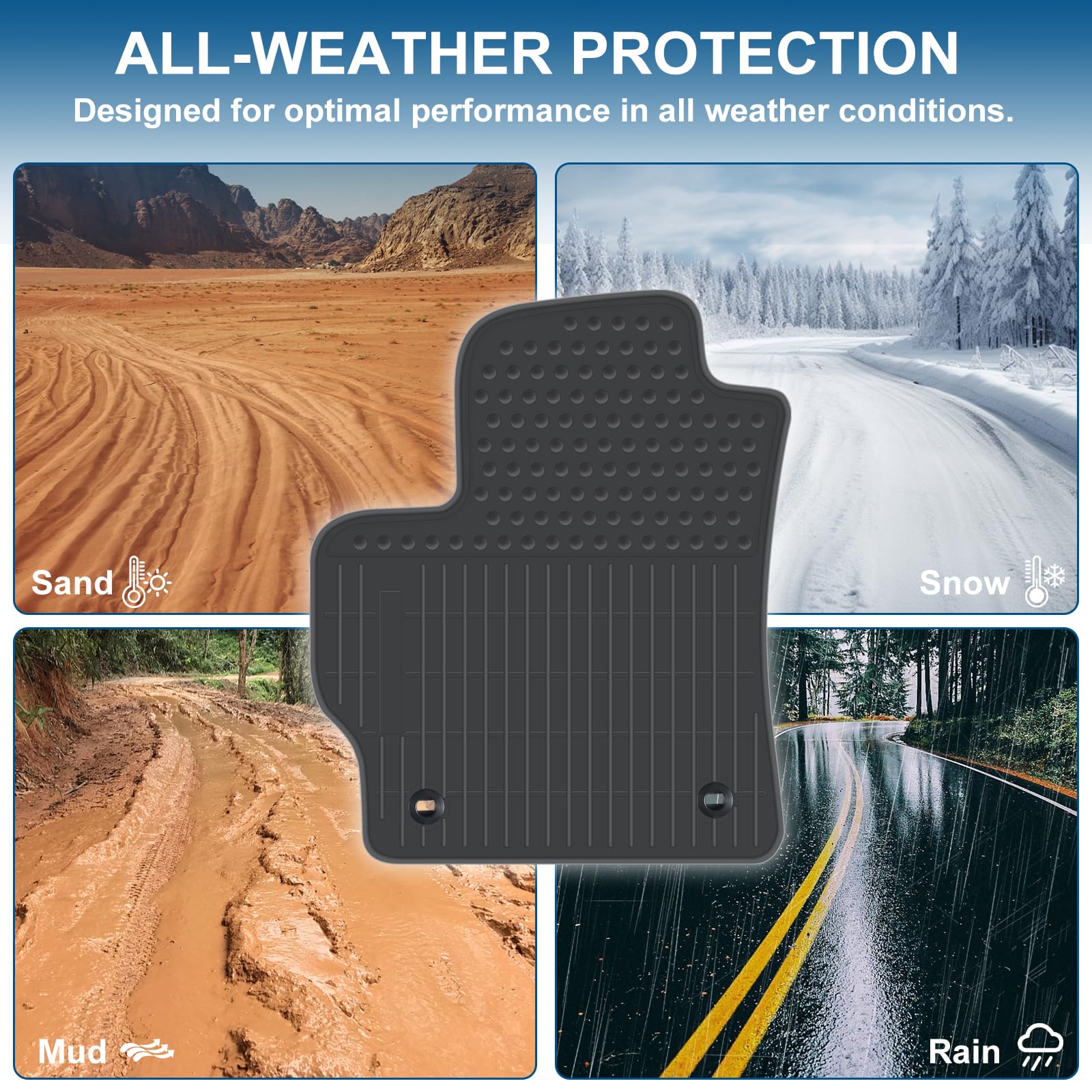 San Auto Car Rubber Floor Mat Custom Fit For Toyota Corolla Sedan 2020 2021 2022 2023 2024 2025 Automatic Transmission Black Red