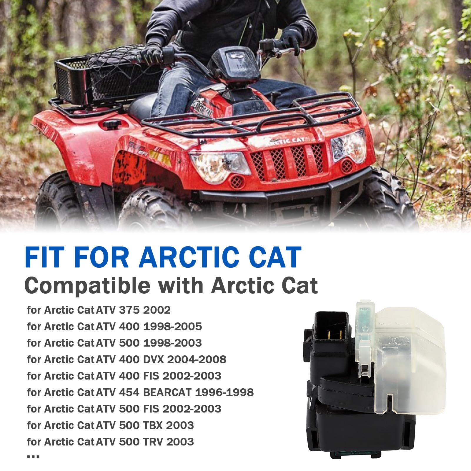 Starter Solenoid Relay For Arctic Cat 500 400 375 454 1998-2005 Atv Suzuki Gsxr 1000 2001-2004 Gsxr 750 600 1996-2000 Dr650Se 1996-2016 Bandit 600 1996-2003 Bearcat 1998-2005