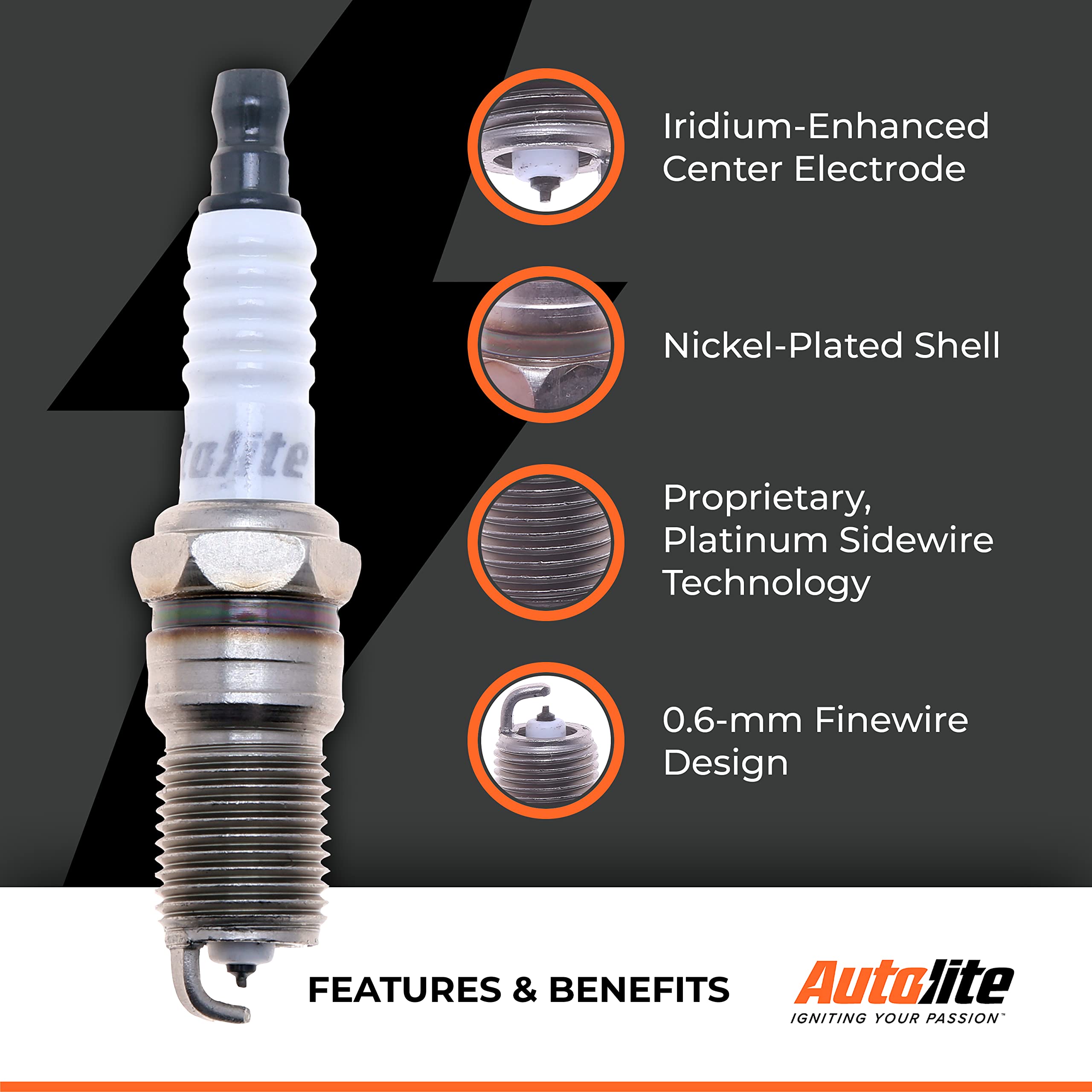 Autolite Iridium Xp Automotive Replacement Spark Plugs, Xp5684 (4 Pack)