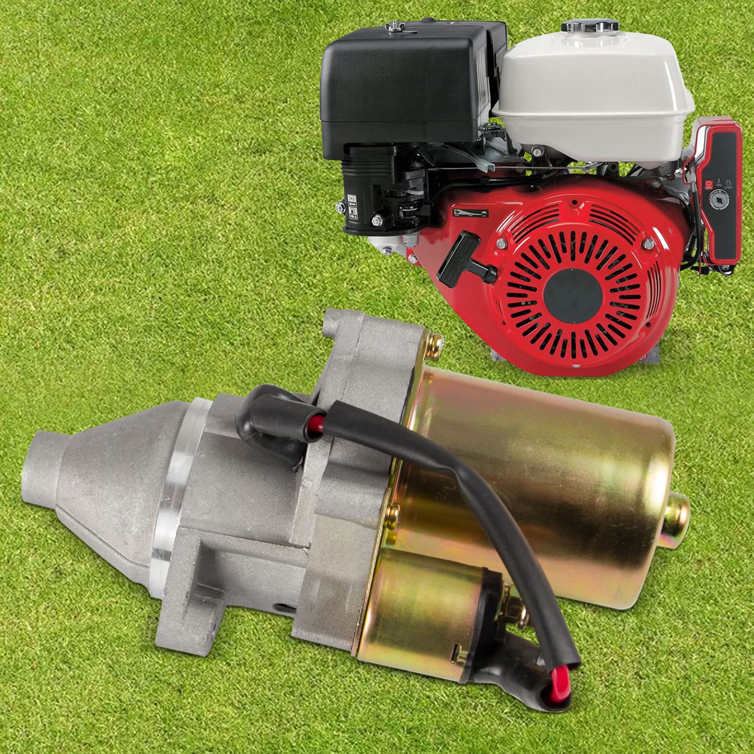 Starter Motor With Solenoid Compatible With Toro Tx-413, Honda Gx340 Gx390 Gx420 11Hp 13Hp 16Hp Afron, Allmand, Ditch Witch, Replaces 1280002750, 31210-Ze3-013, Db5B6, Db5B8
