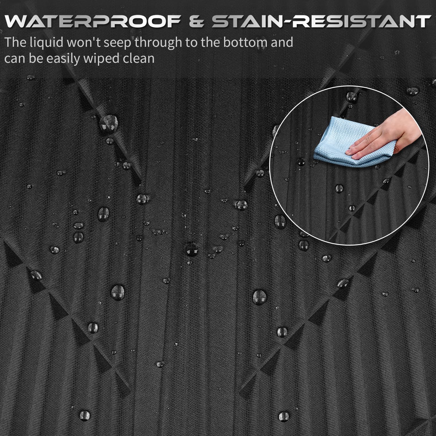 Car Pass 3D Neoprene Back Seat Cover, Waterproof Rear Seat Covers Universal Fit For Cars Sedans Trucks Vans And Suvs, Black