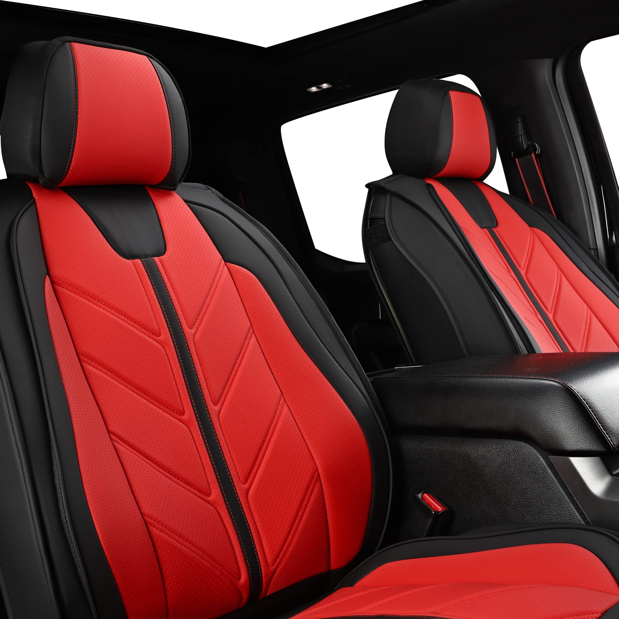 Balliol Pickup Seats Covers Compatible With Dodge Ram 1500 2009-2024 Limited Laramie Big Horn Truck Pleather Seat Covers Custom