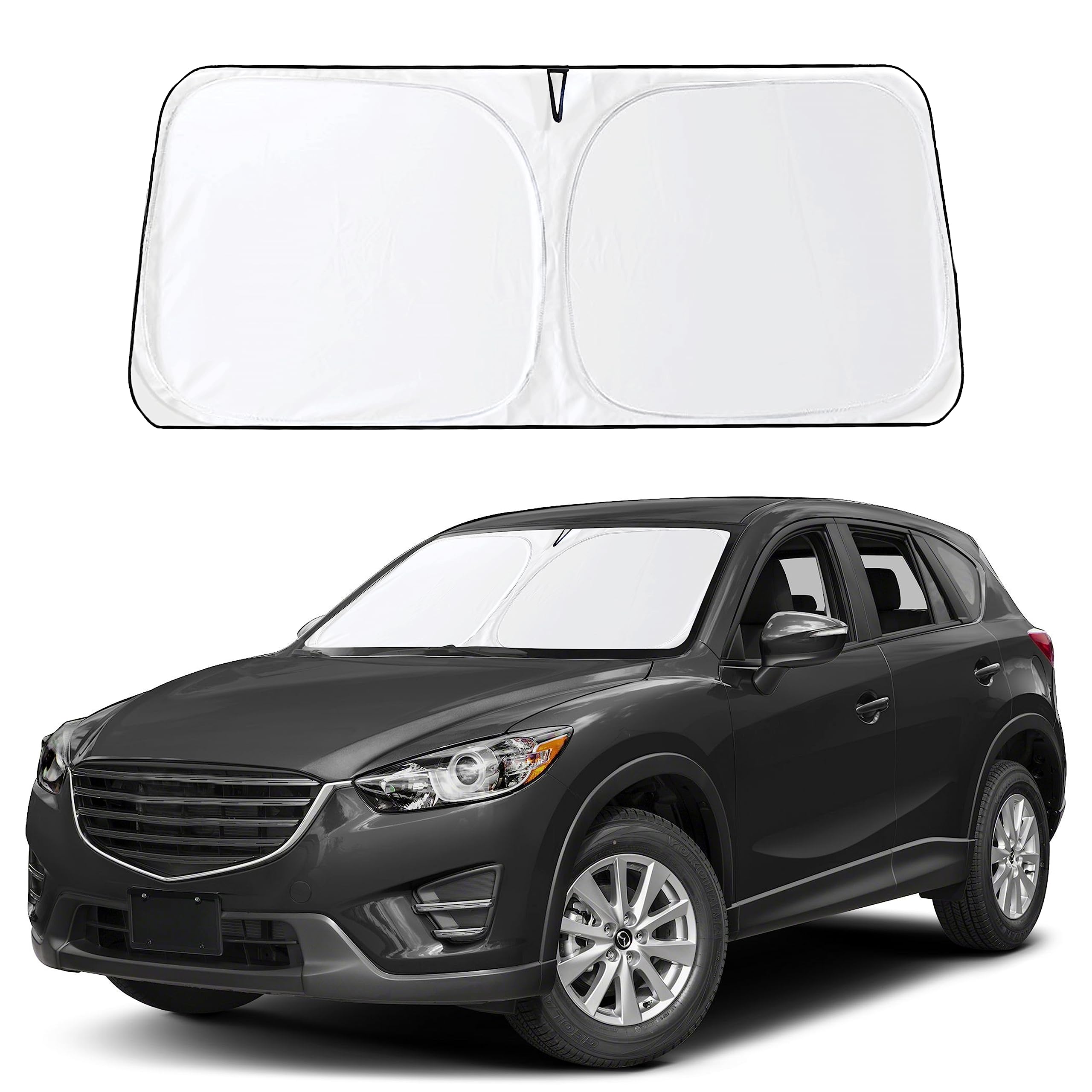 For Mazda Cx5-2017 2018 2019 2020 2021 2022 2023 2024 2025 Econour Car Windshield | Front Window Sun Visor For Uv & Sun Heat Wit