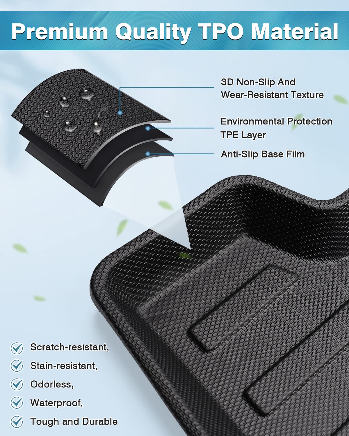 Mixsuper Cargo Liner Compatible with 2018-2023 Nissan Kicks All Weather Cargo Mat Trunk Liner Black