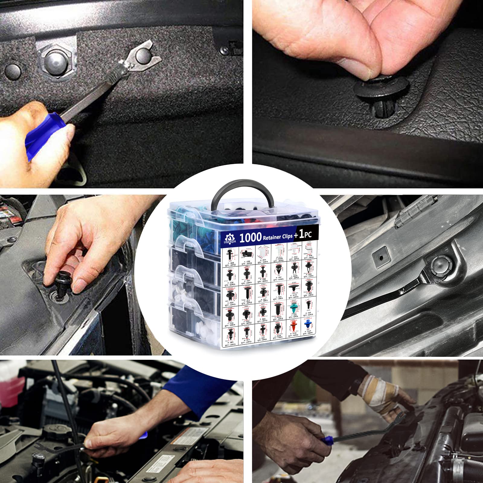 Car Push Retainer Clips 30 Most Popular Sizes Fasteners 1001 Pcs Automotive Plastic Clips Auto Push Pin Rivets Set With Blue Fastener Remover For Ford Gm Toyota Honda Chrysler Bmw Benz Nissan Subaru