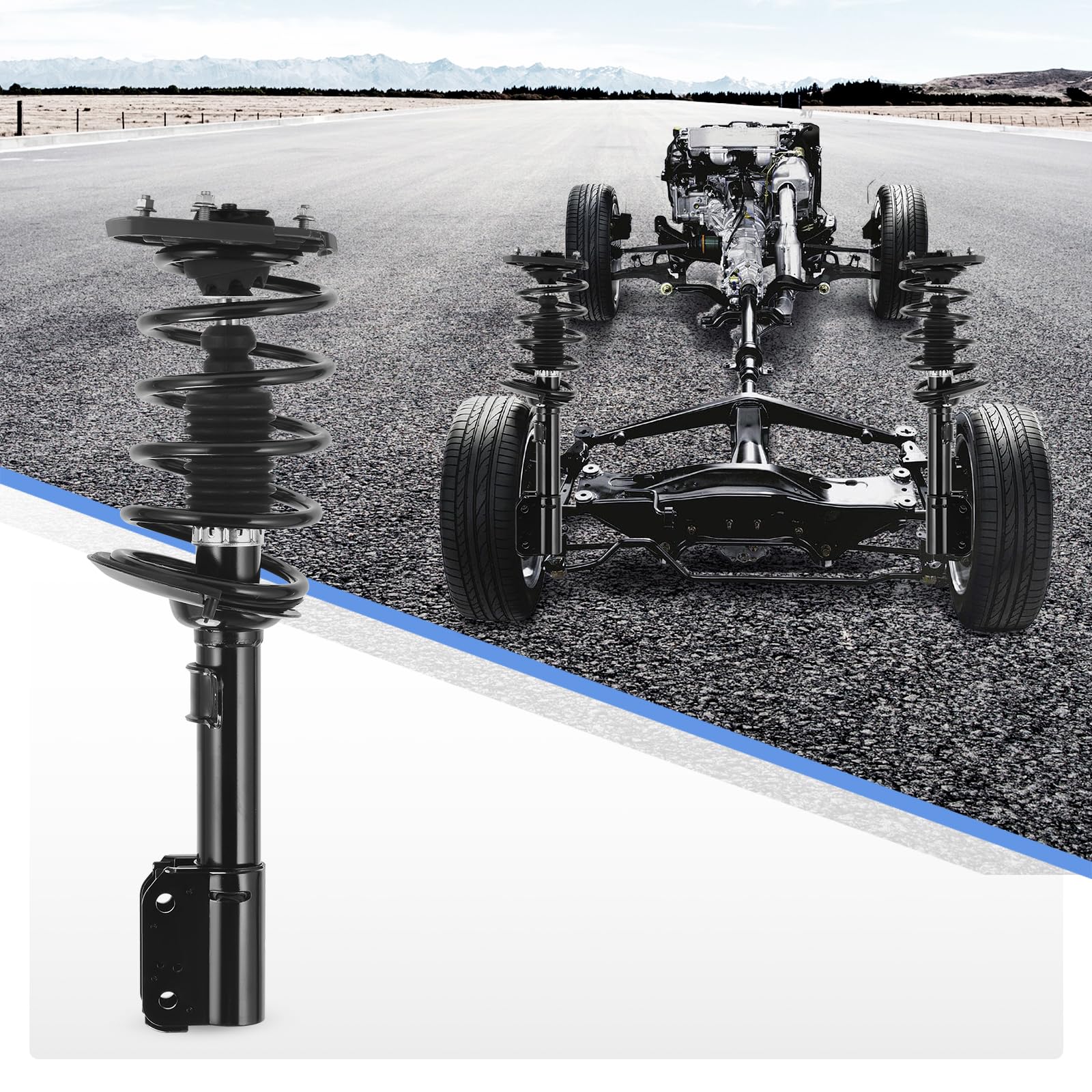 Yitamotor Rear Complete Strut Quick Struts Shocks And Coil Spring Assembly Compatible With 2004-2013 Chevrolet Impala