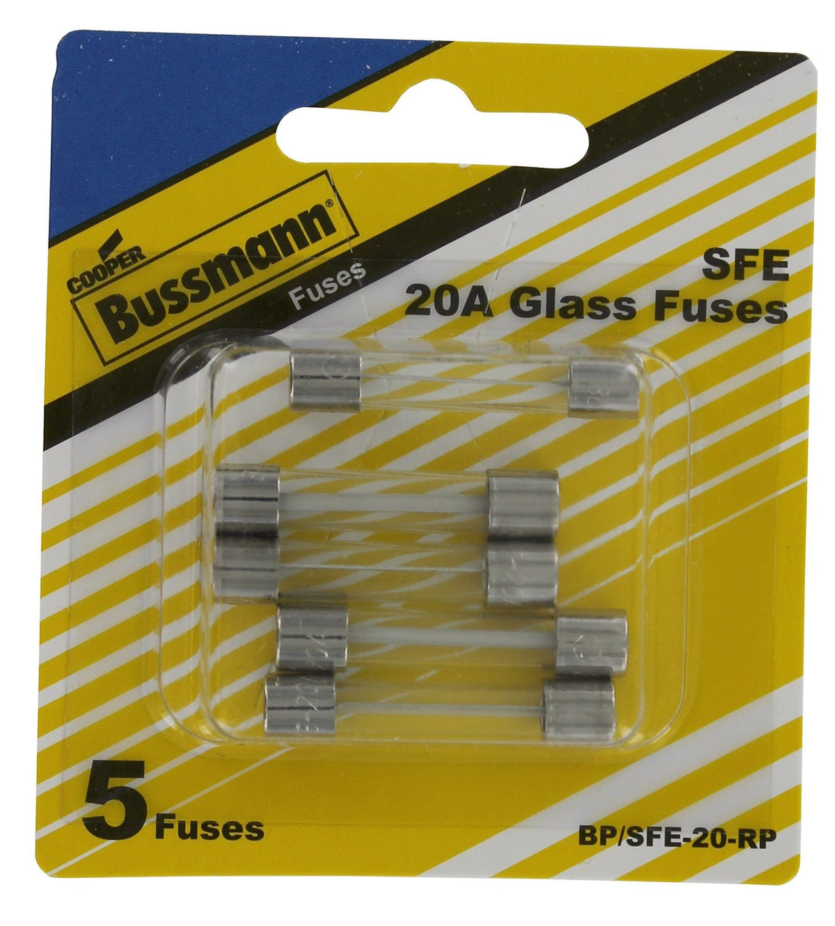 Bussmann BP/SFE-20 20 Amp Fast Acting Glass Tube Fuse