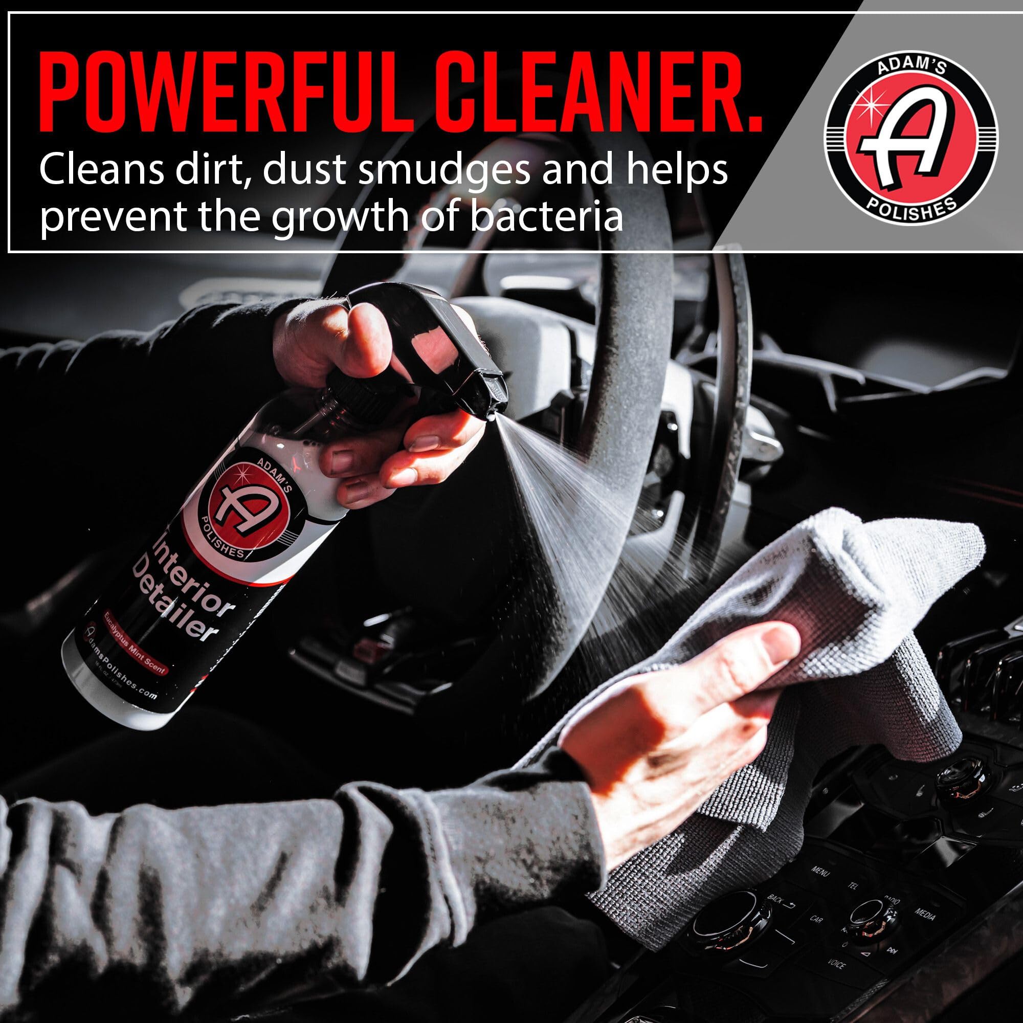 Adam'S Polishes Interior Detailer 16 Fl. Oz (Combo) - Total Car Interior Cleaner, Protectant & Dressing | All Purpose Cleaner &