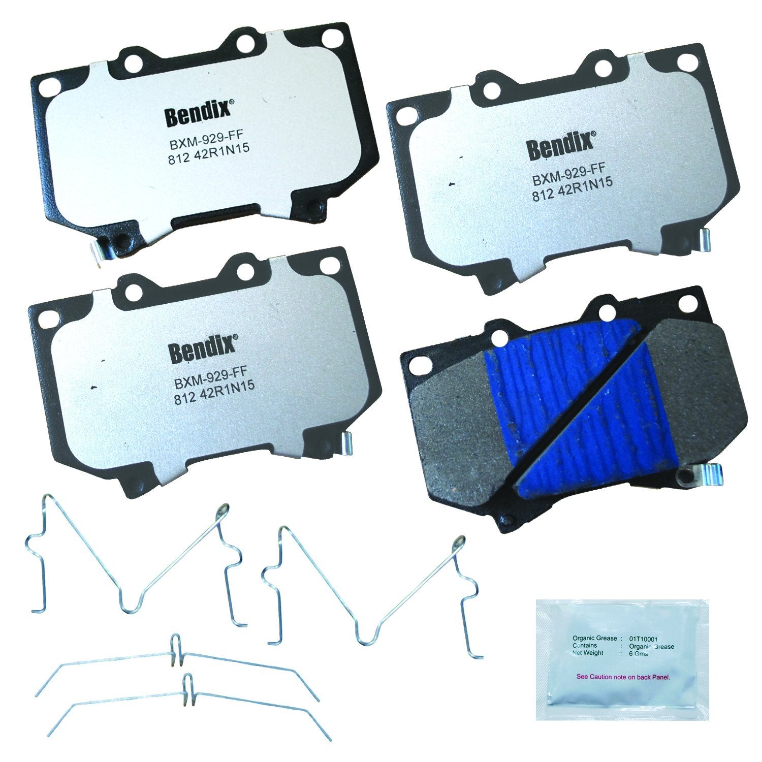 Bendix Fleet Metlok Mkd812Fm Semi-Metallic Front Brake Pads For Toyota Sequoia 2007-2001, Tundra 2003-2000
