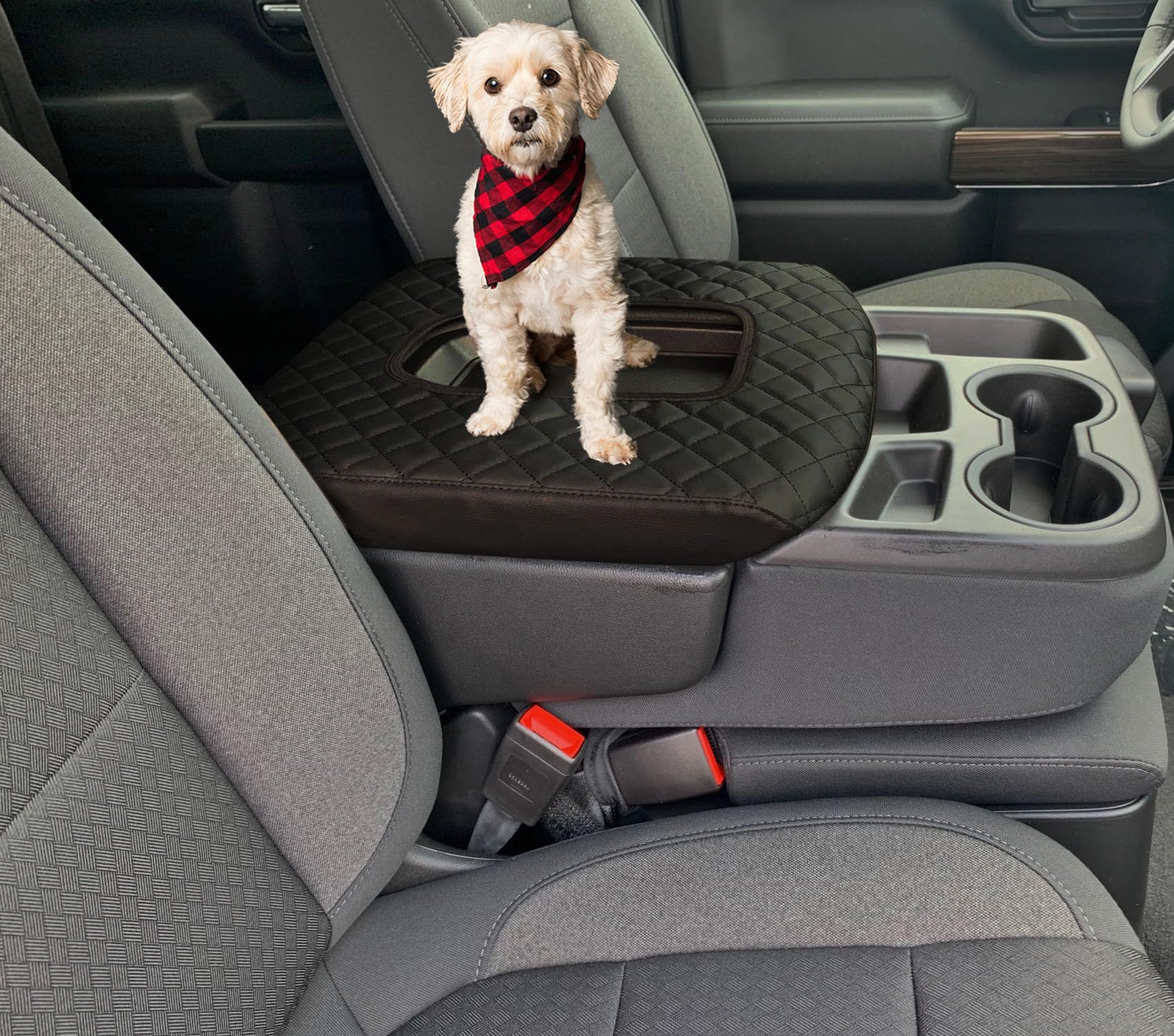 Zxiaochun Center Console Cover Compatible With 2019-2024 2025 Chevy Silverado/Gmc Sierra Jump Seat Accessories, Middle Console A