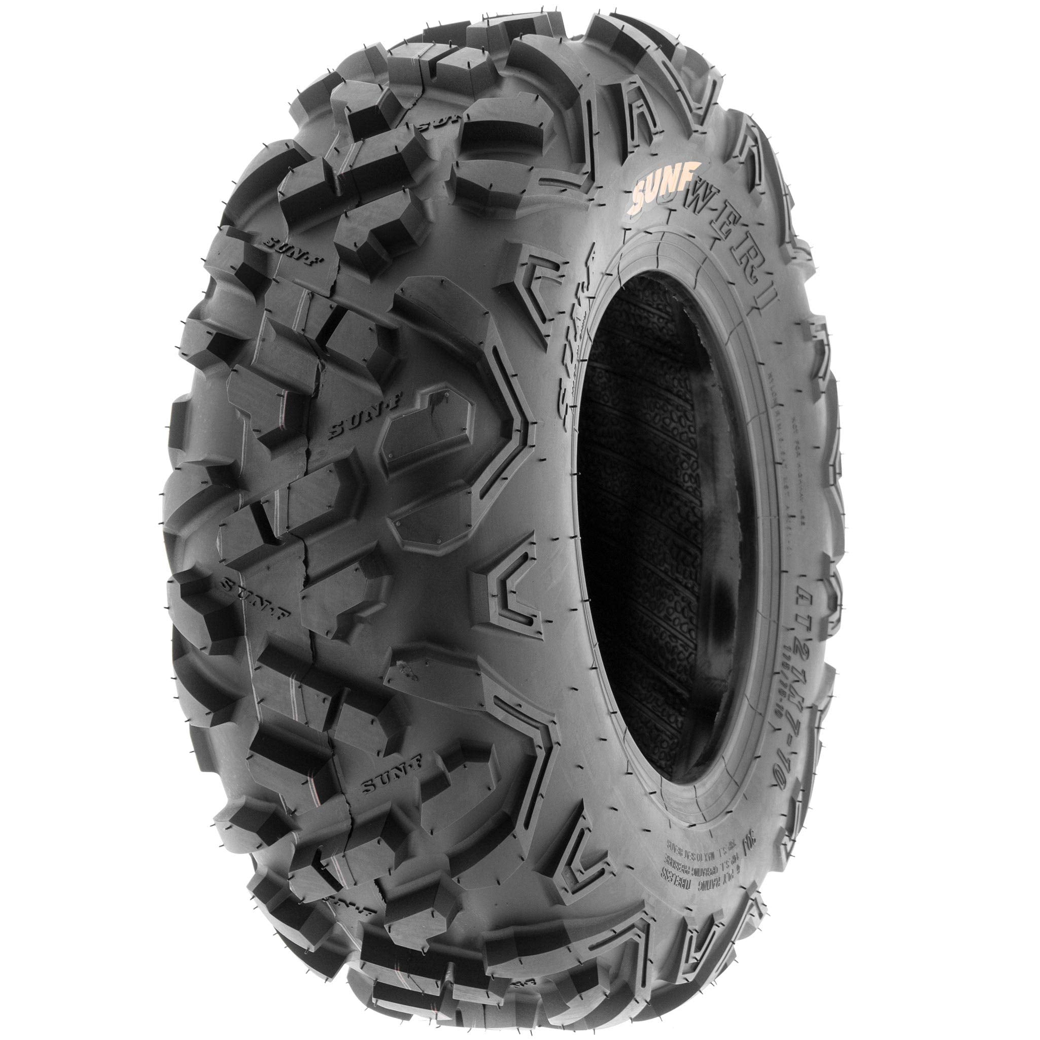 Set Of 4 Sunf Power.Ii Atv Utv Tires 19X7-8 Front & 18X9.5-8 Rear, All-Terrain Off Road, 6 Pr, A051