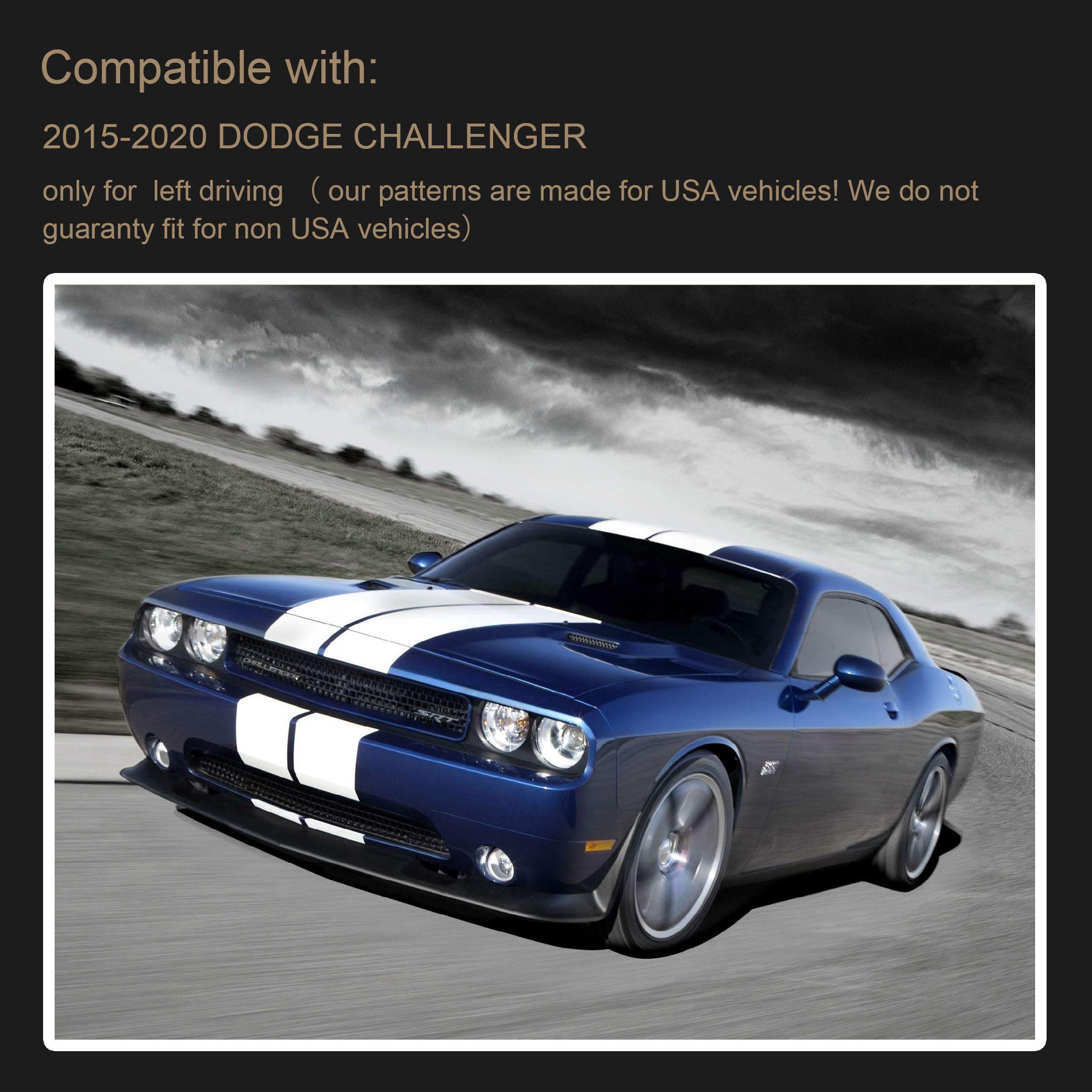 Speedwow Dashboard Dash Board Cover Mat Carpet Compatible With 2015-2020 Dodge Challenge