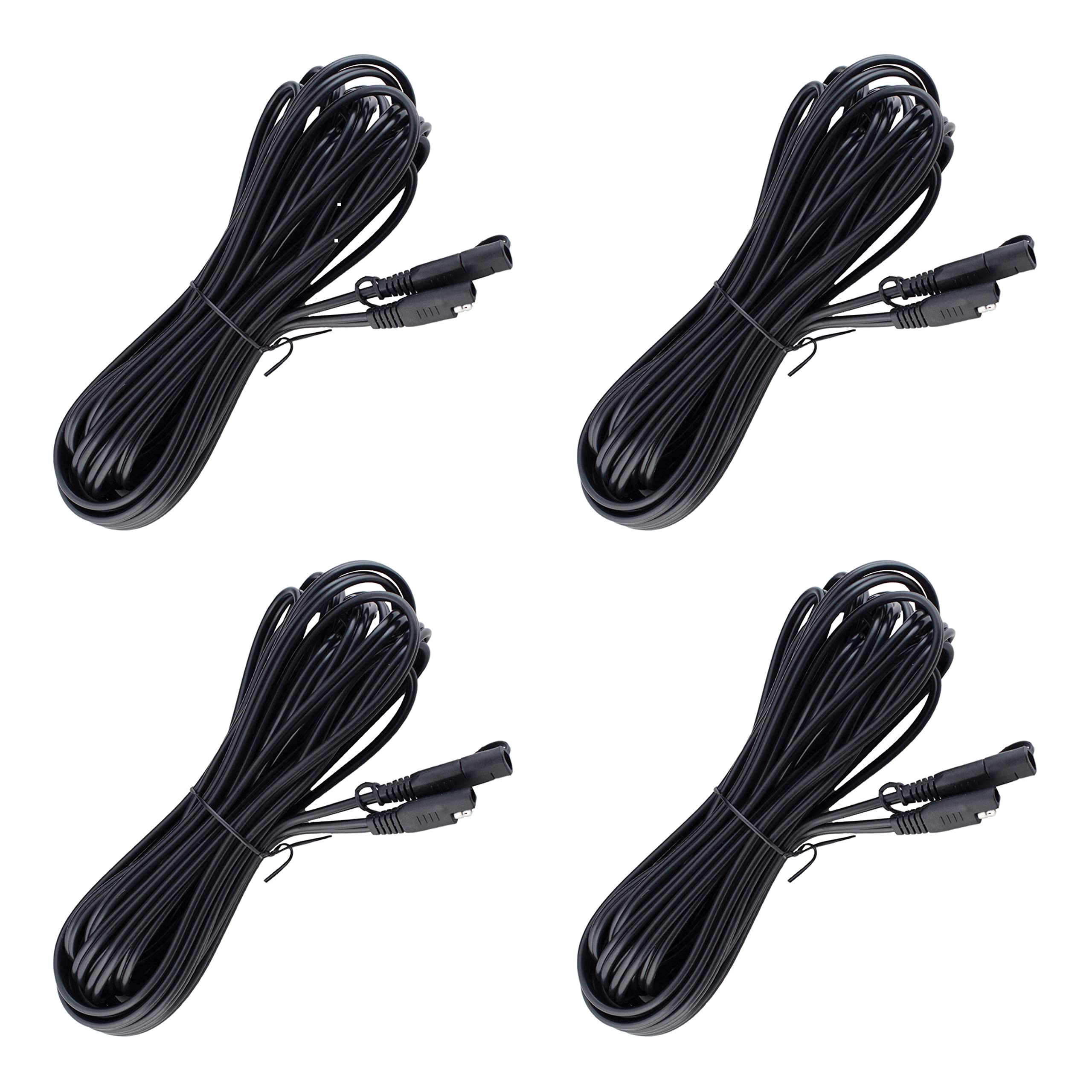 Battery Tender 12 Foot Extension SAE Cable 4 Pack - Designed for Use Chargers - Quick Connect Plugs for Easy Connection to Motorcycle, Cars, ATVs and More - 081-0148-12-BG4
